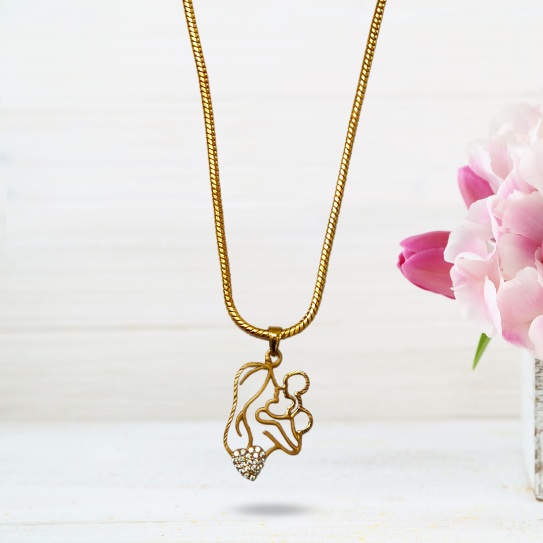 Number 1 mom online gold necklace