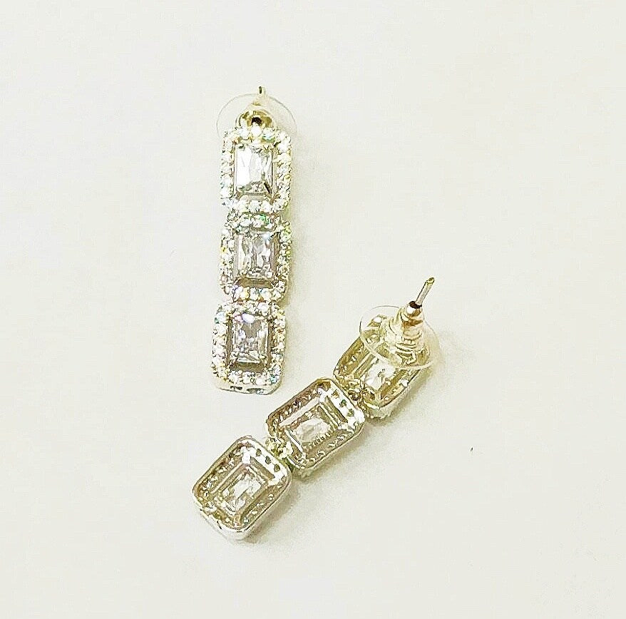 Silver Plated Blocks Design American diamond