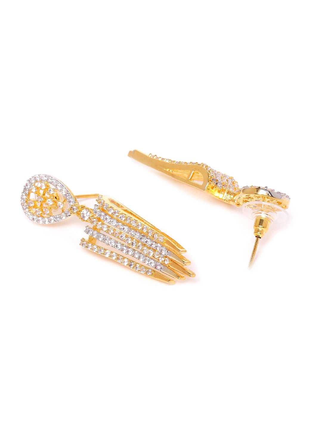 Gold-Plated AD-Studded Handcrafted Jewellery Set