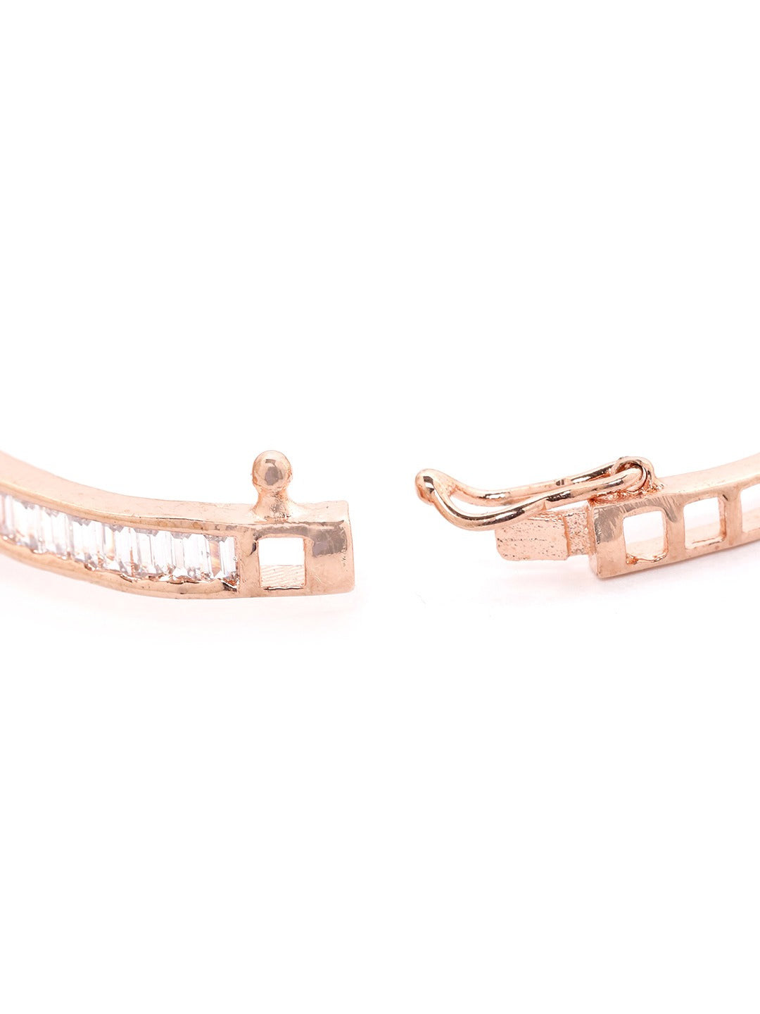 Women Rose Gold & White Brass Handcrafted Rose Gold-Plated Bracelet