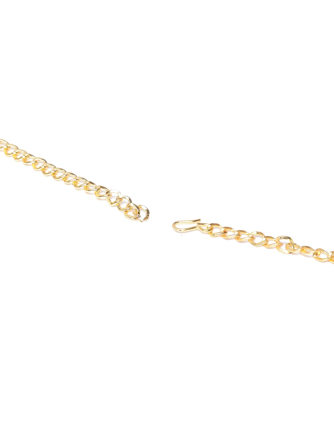Off-White Gold-Plated CZ-Studded & Beaded Handcrafted Kamarbandh