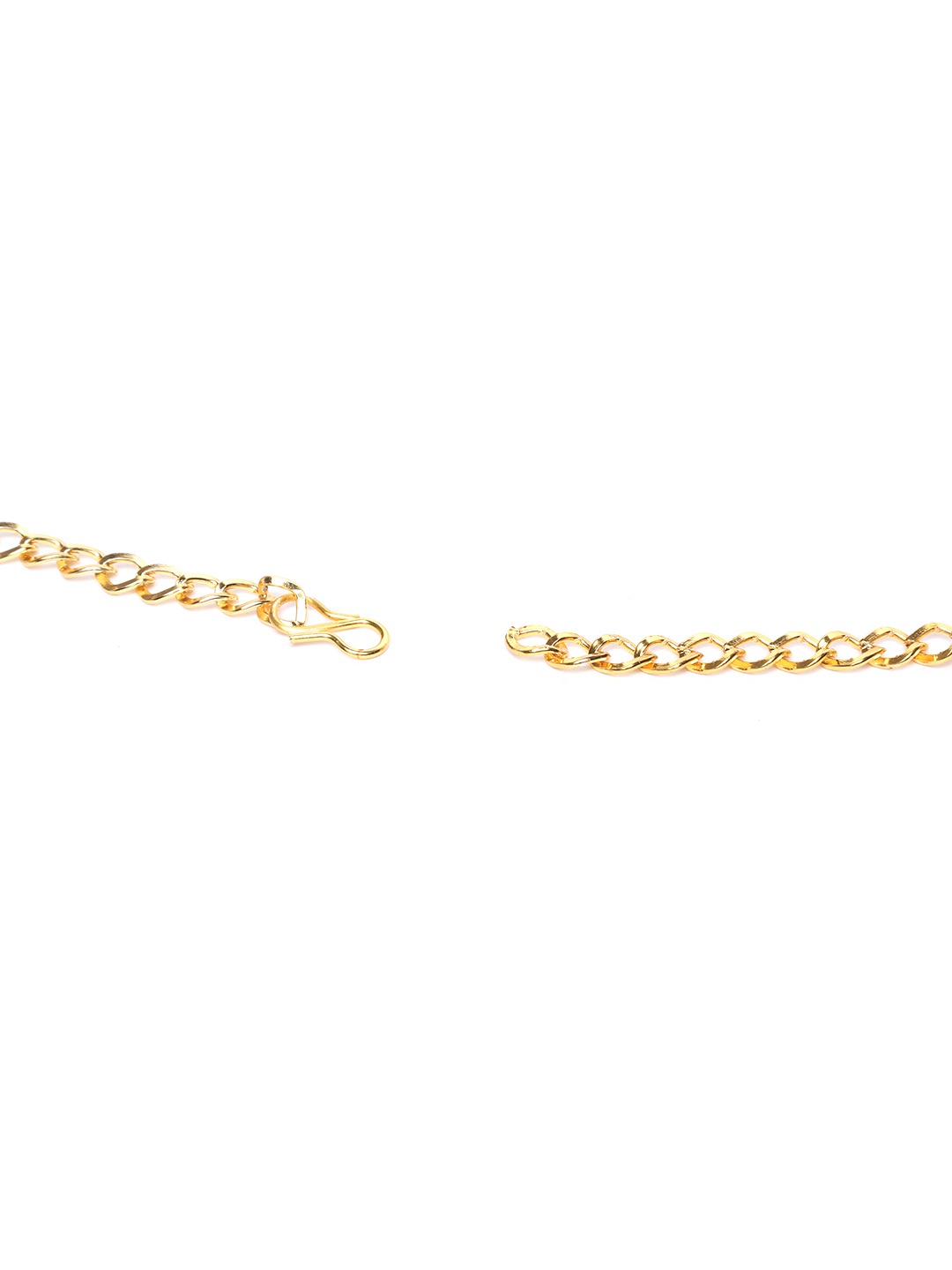 Off-White Gold-Plated CZ-Studded Handcrafted Jhumki Kamarbandh ( American Diamond , Gold , Off White )