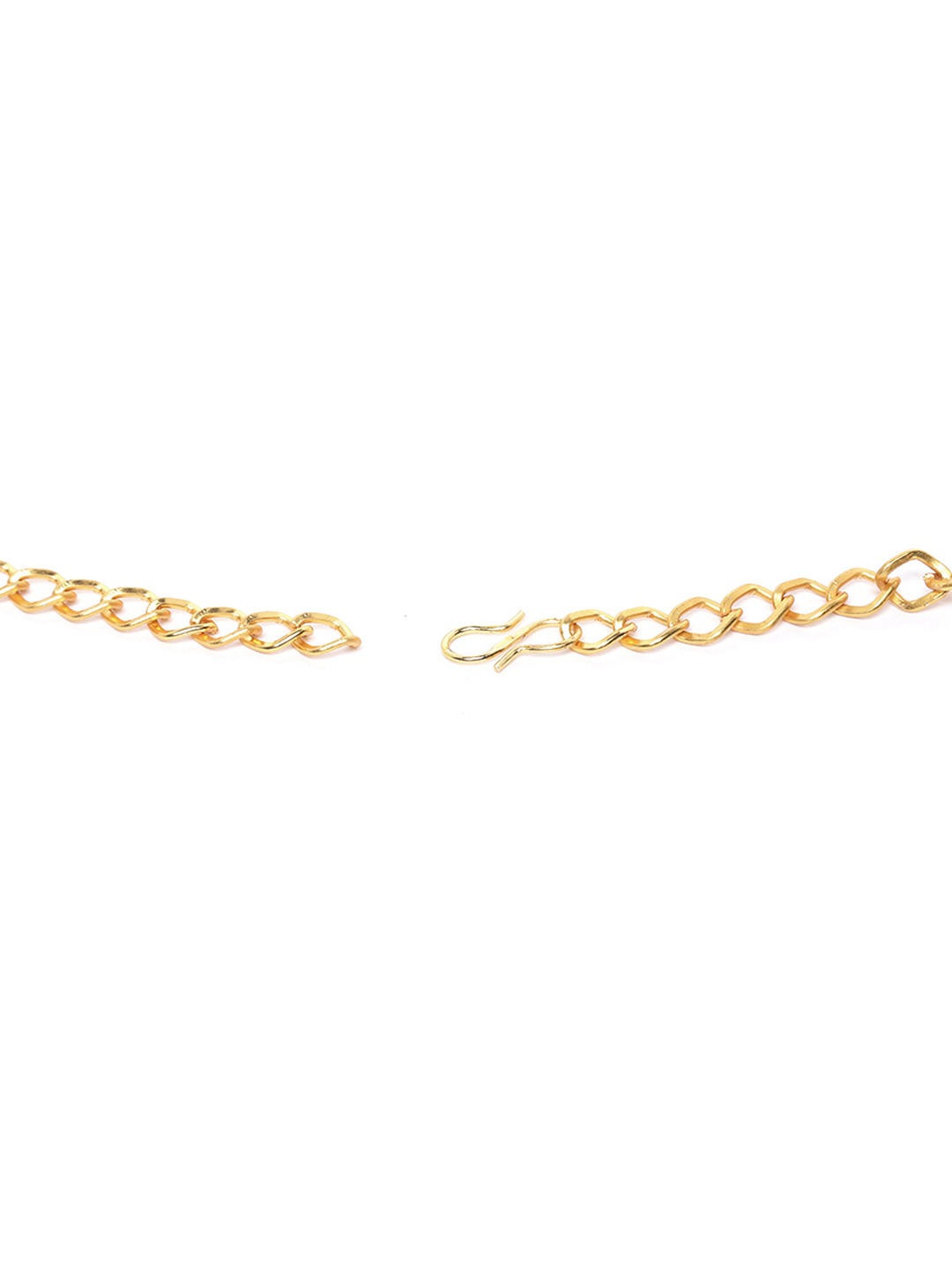 Gold-Plated CZ-Studded & Beaded Handcrafted Kamarbandh ( American Diamond , Gold , Gold )