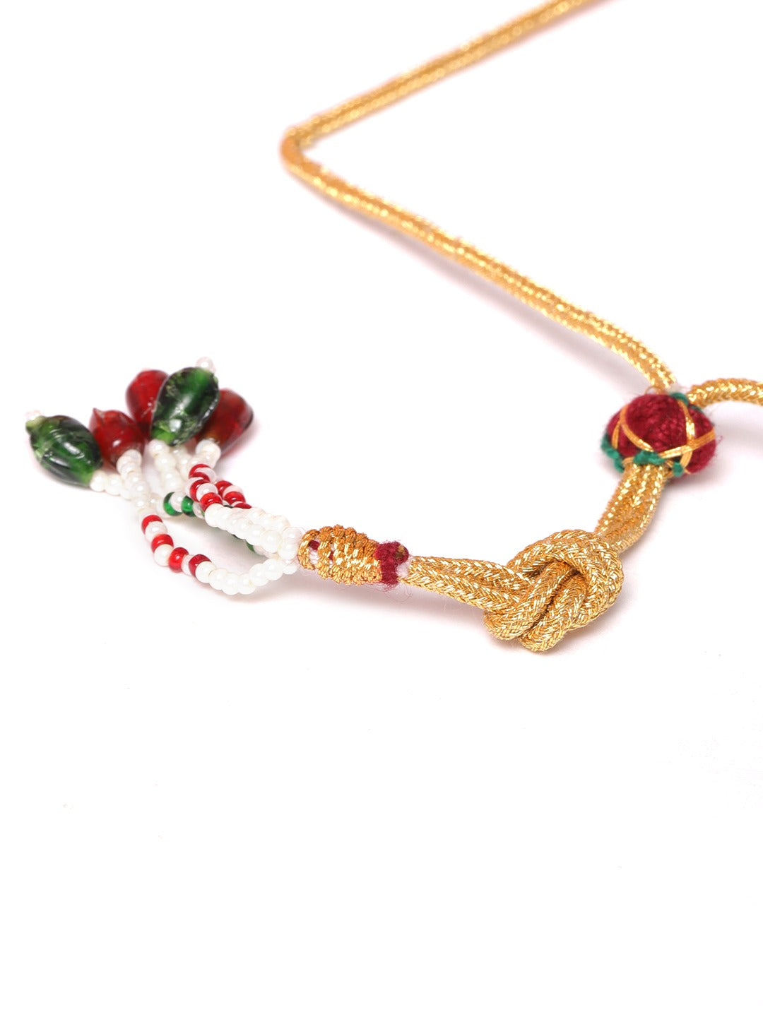 Jewels Gehna Pink Gold-Plated Stone Studded Handcrafted Jewellery Set