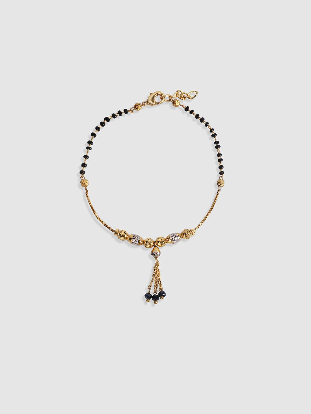 Women Gold Plated Beaded Sleek Mangalsutra/Bracelet