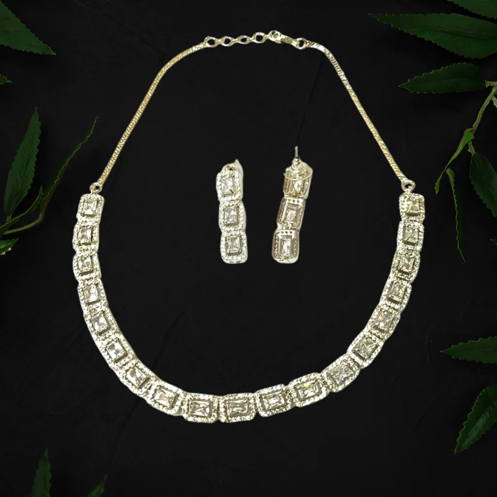 Silver Plated Blocks Design American diamond
