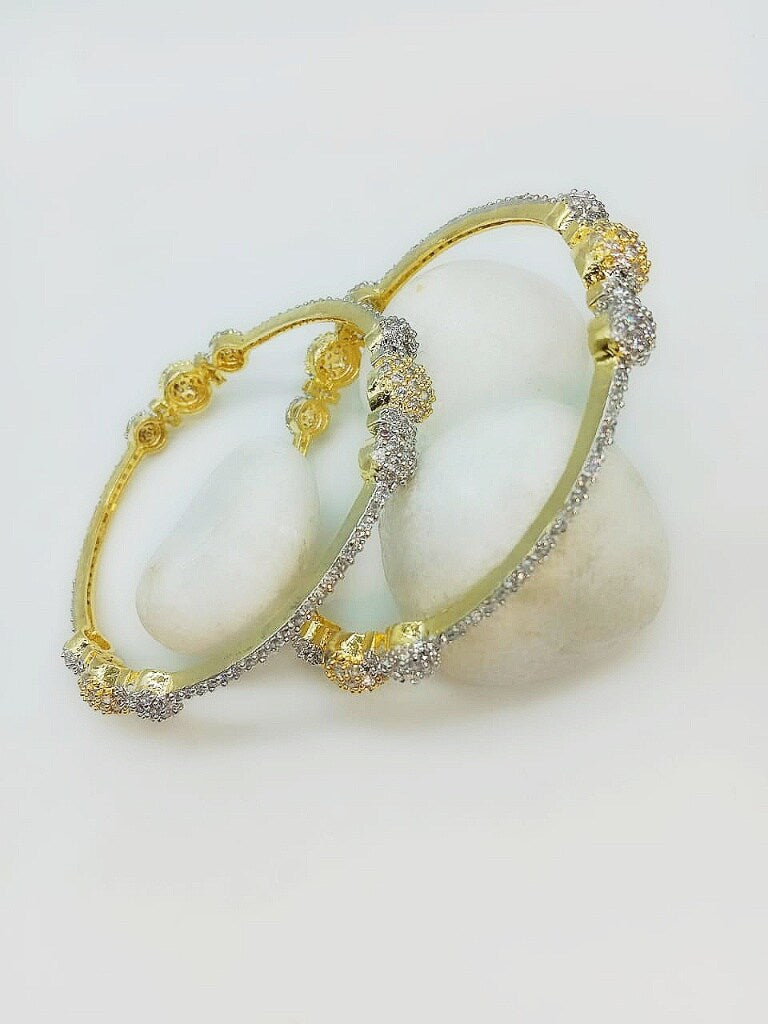 American Diamond Sleek Bangles Set