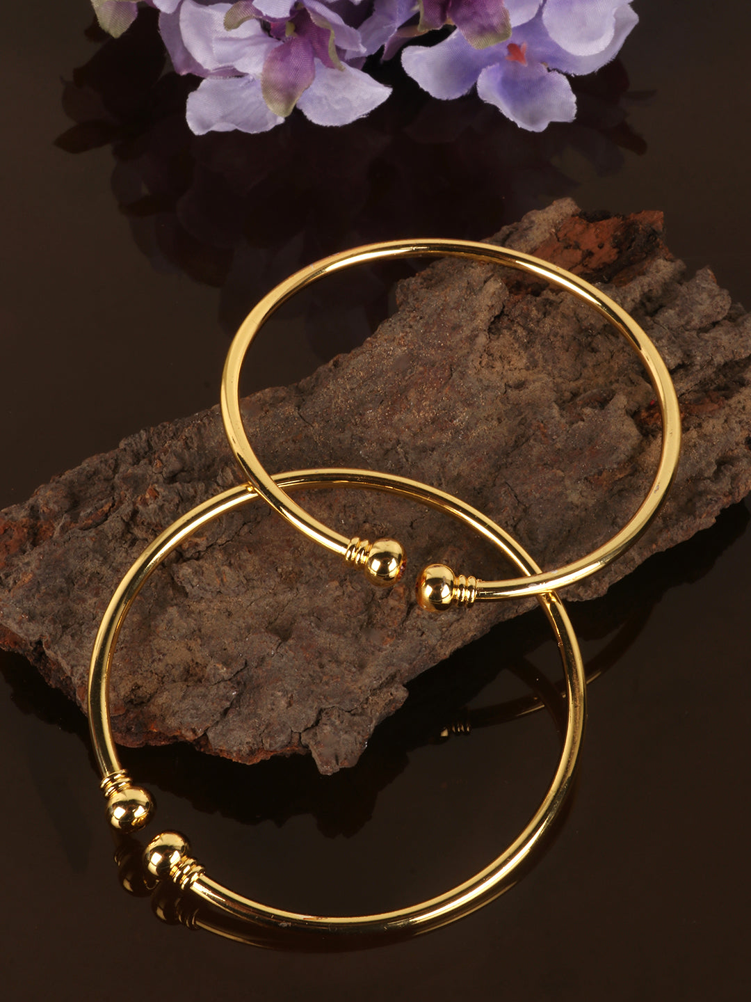 Women Gold-Toned Gold-Plated Cuff Bracelet