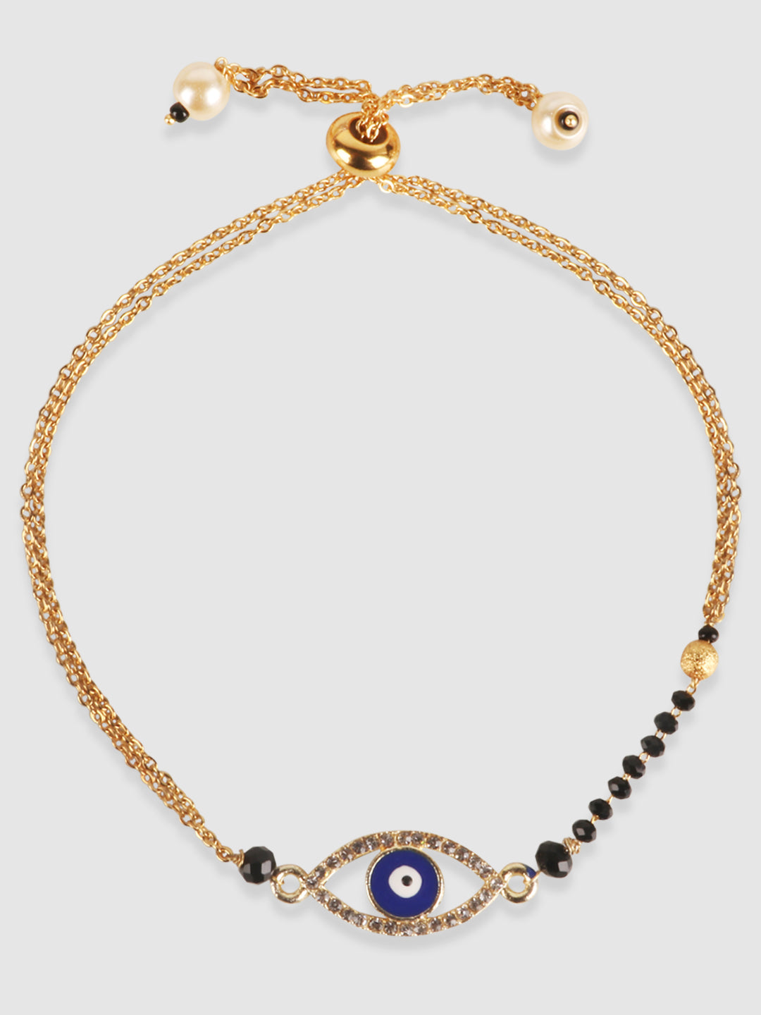Women Gold-Toned & Blue Gold-Plated Charm Bracelet