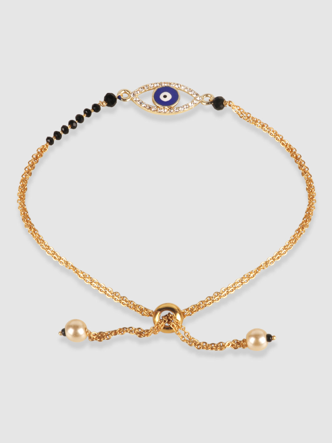 Women Gold-Toned & Blue Gold-Plated Charm Bracelet