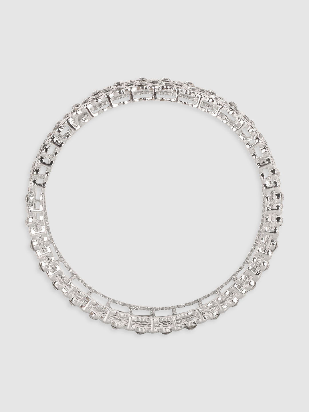 Womens Set of 2 American Diamond Stone Studded Kada/Bangles