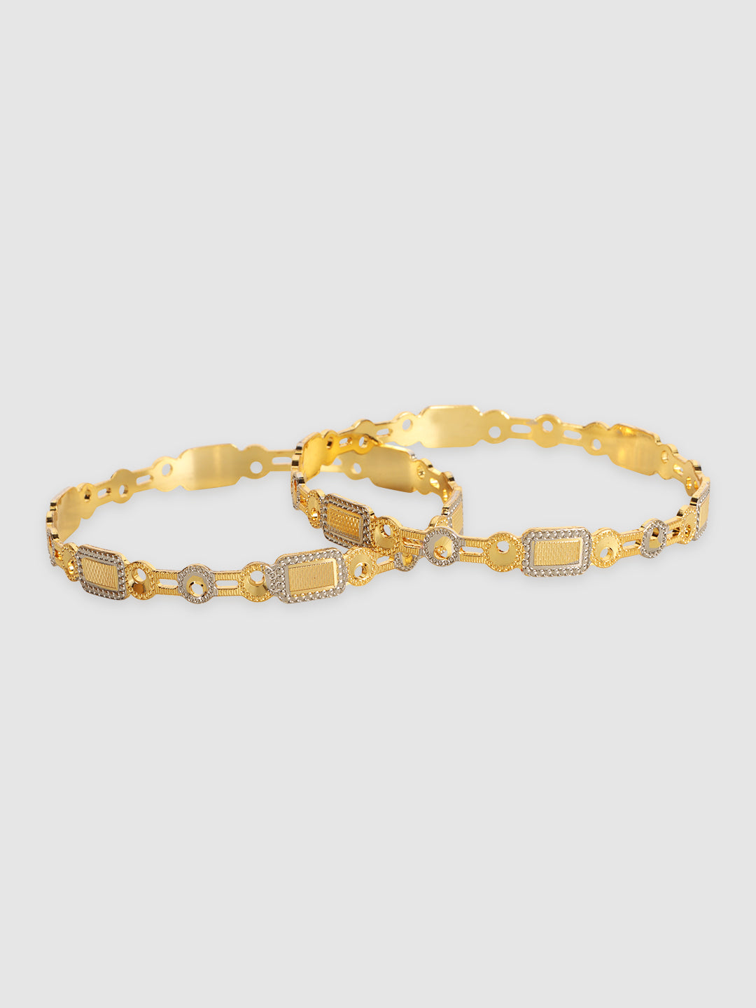 Set Of 2 Gold-Plated Handcrafted Bangles