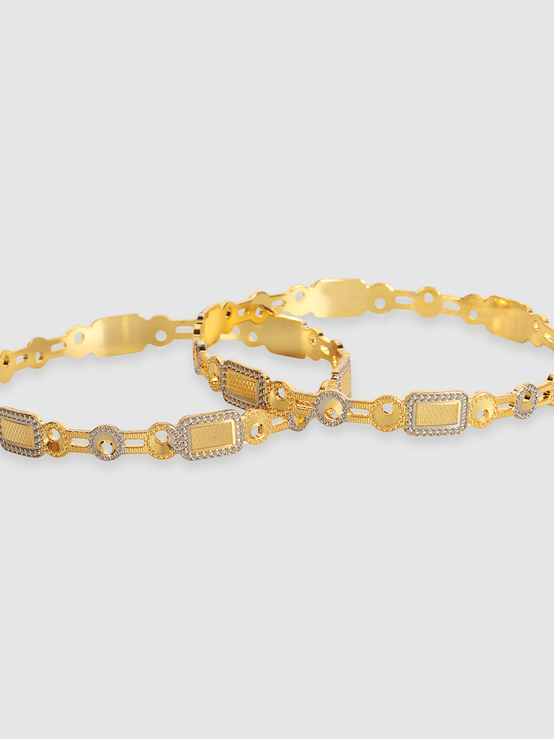 Set Of 2 Gold-Plated Handcrafted Bangles