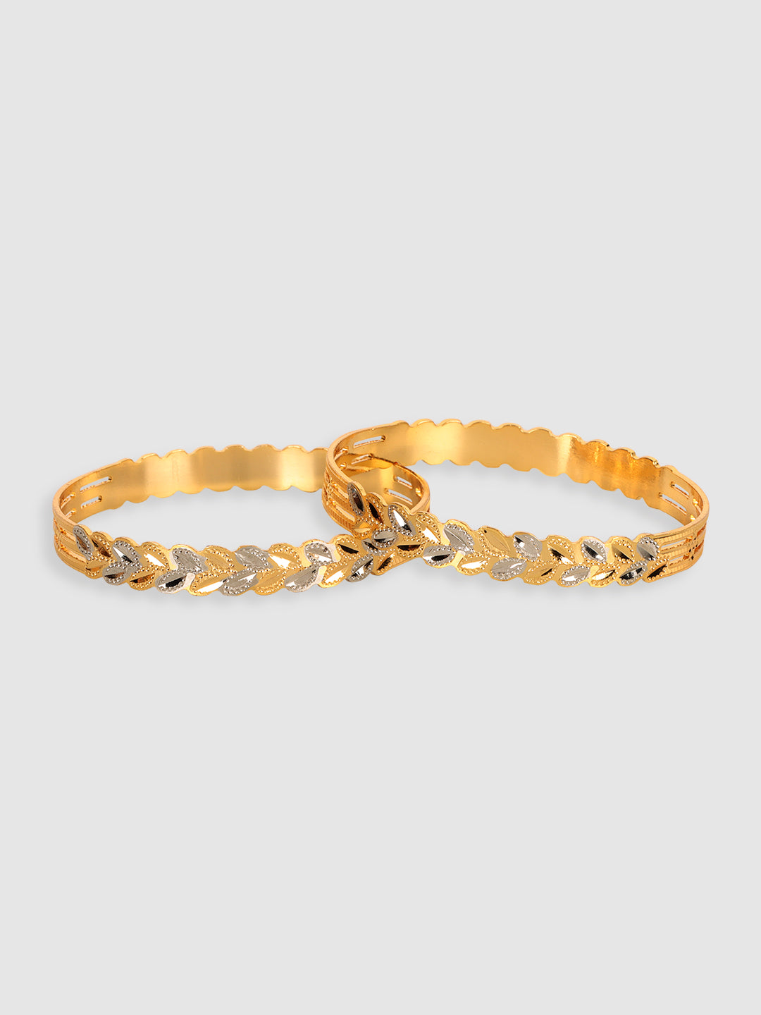 Set Of 2 24K Gold-Plated Handcrafted Bangles