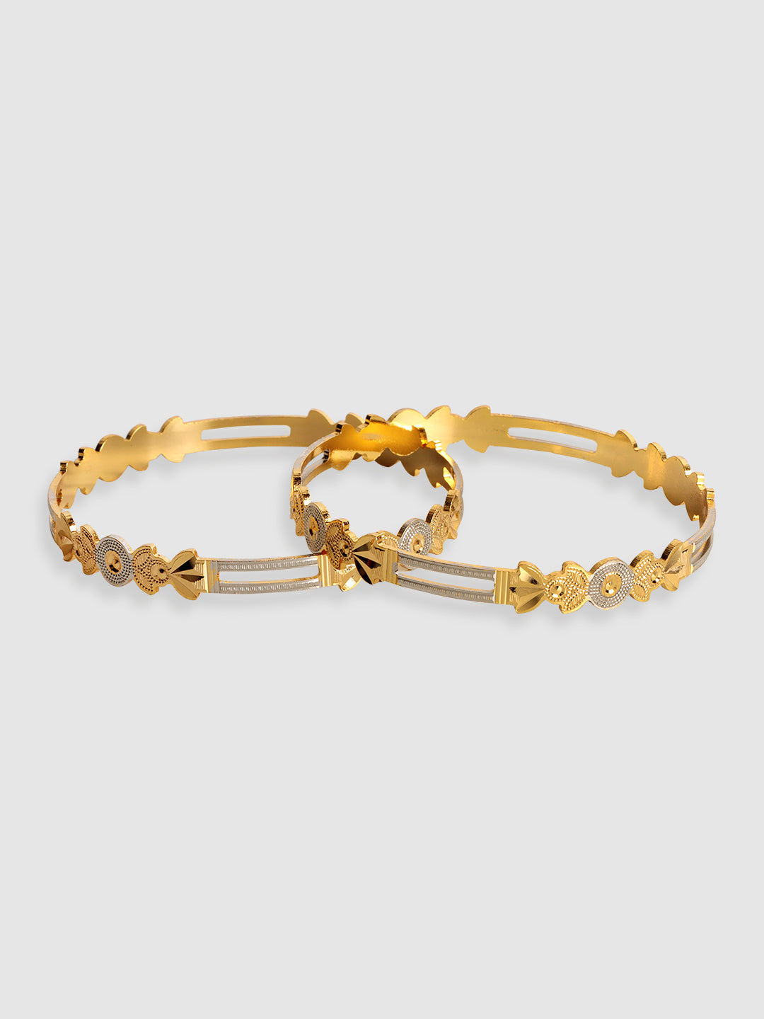 Set Of 2 Gold-Plated Handcrafted Bangles