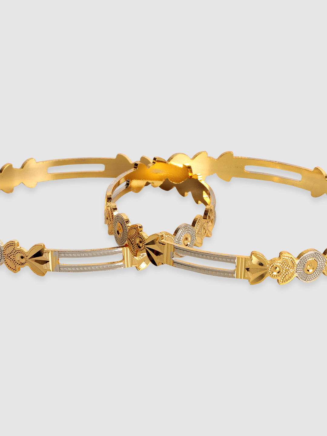 Set Of 2 Gold-Plated Handcrafted Bangles