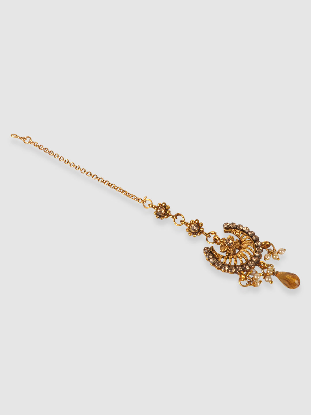 Gold-Plated Stone-Studded Traditional Bridal Jewellery Set