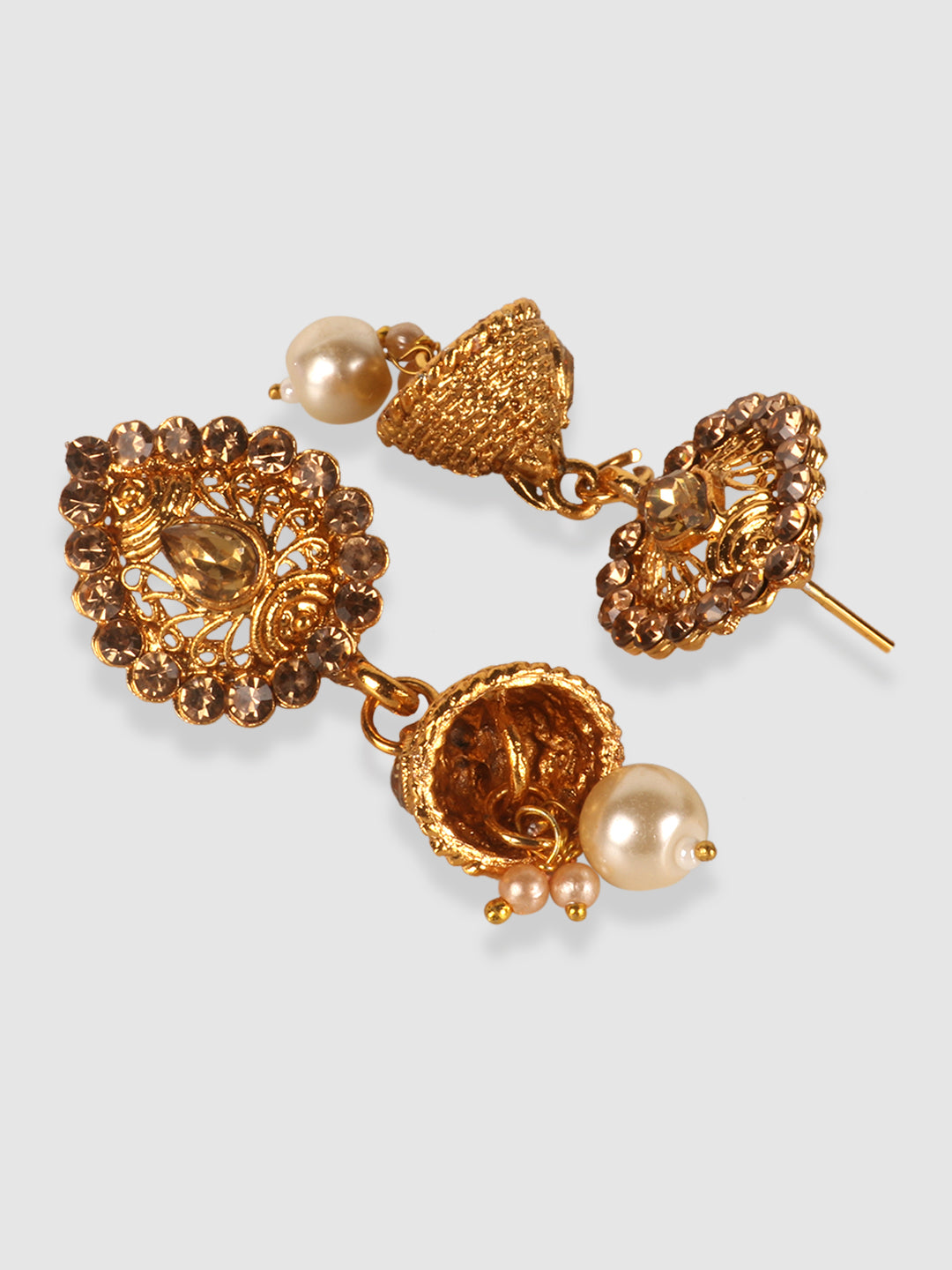 Gold-Plated Stone-Studded Traditional Bridal Jewellery Set