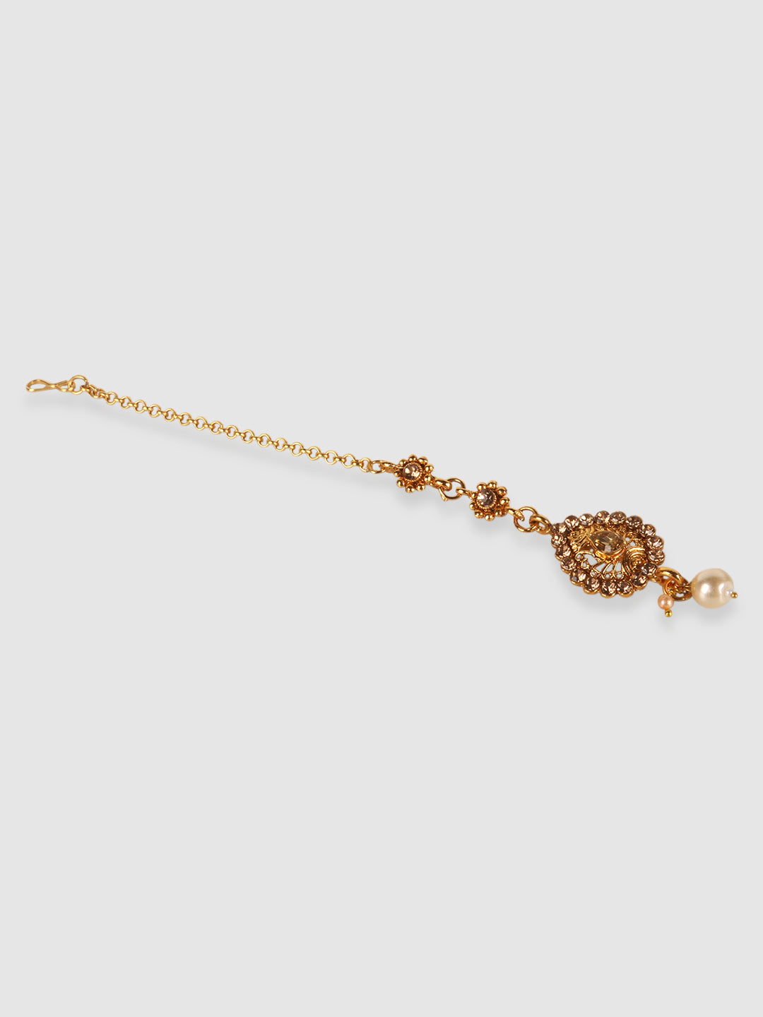 Gold-Plated Stone-Studded Traditional Bridal Jewellery Set
