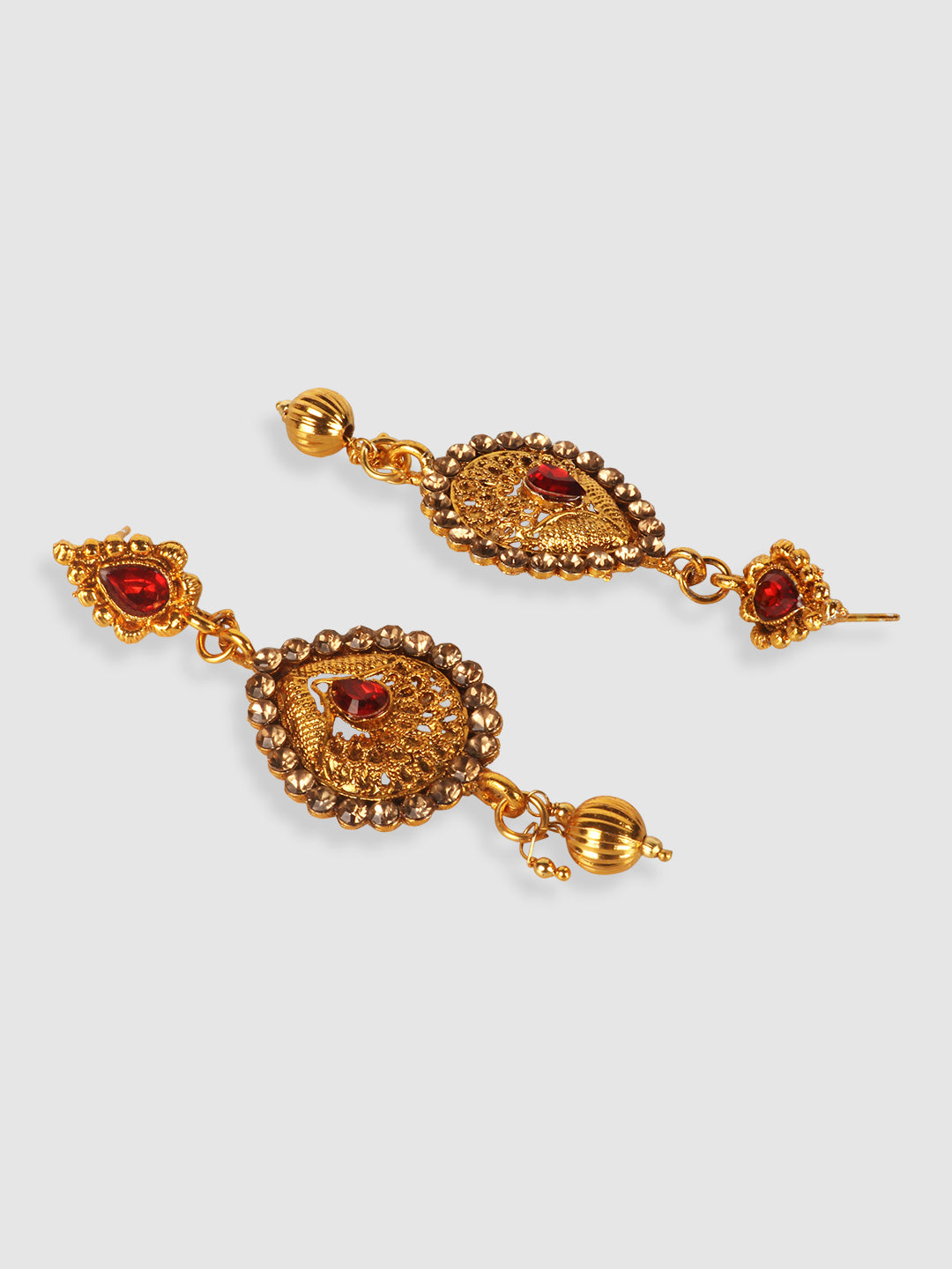 Gold-Plated Stone-Studded Traditional Jewellery Set