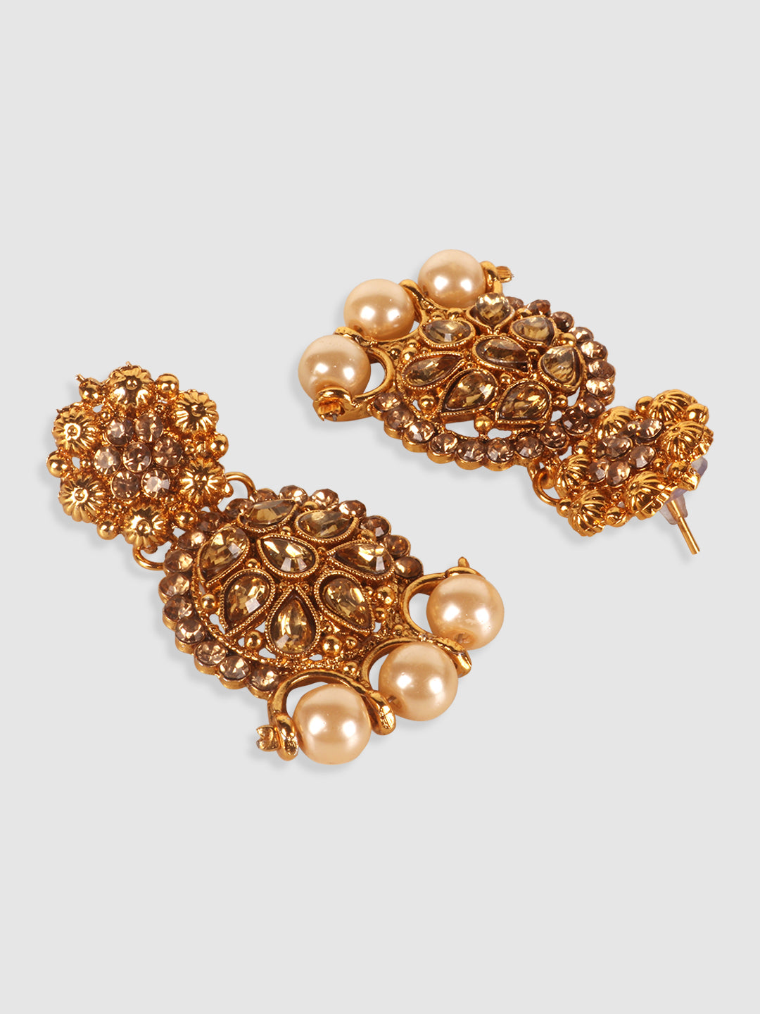 Gold-Toned Stone Studded Choker Set with Maangtika