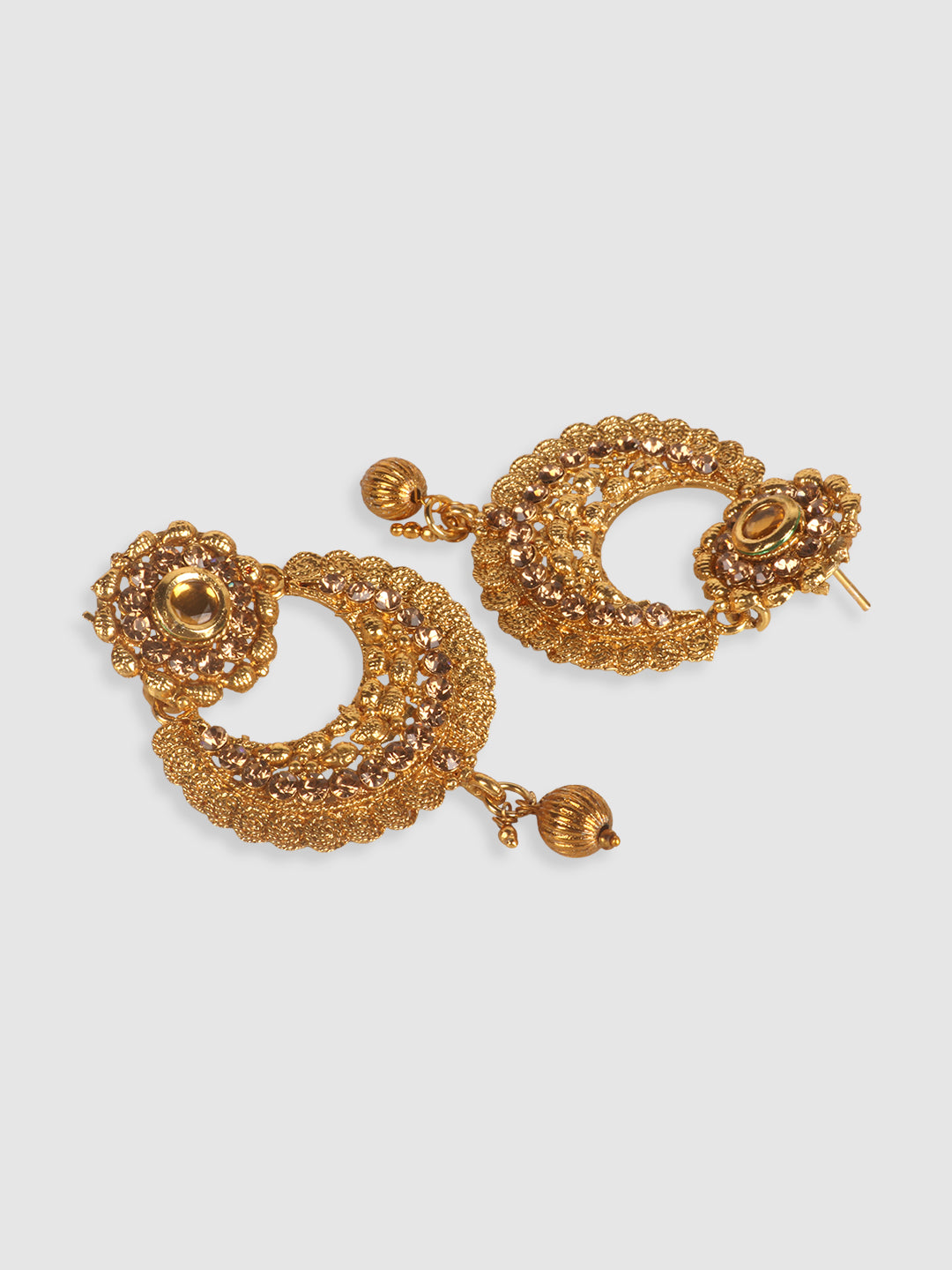 Gold-Plated Stone-Studded Traditional Bridal Jewellery Set