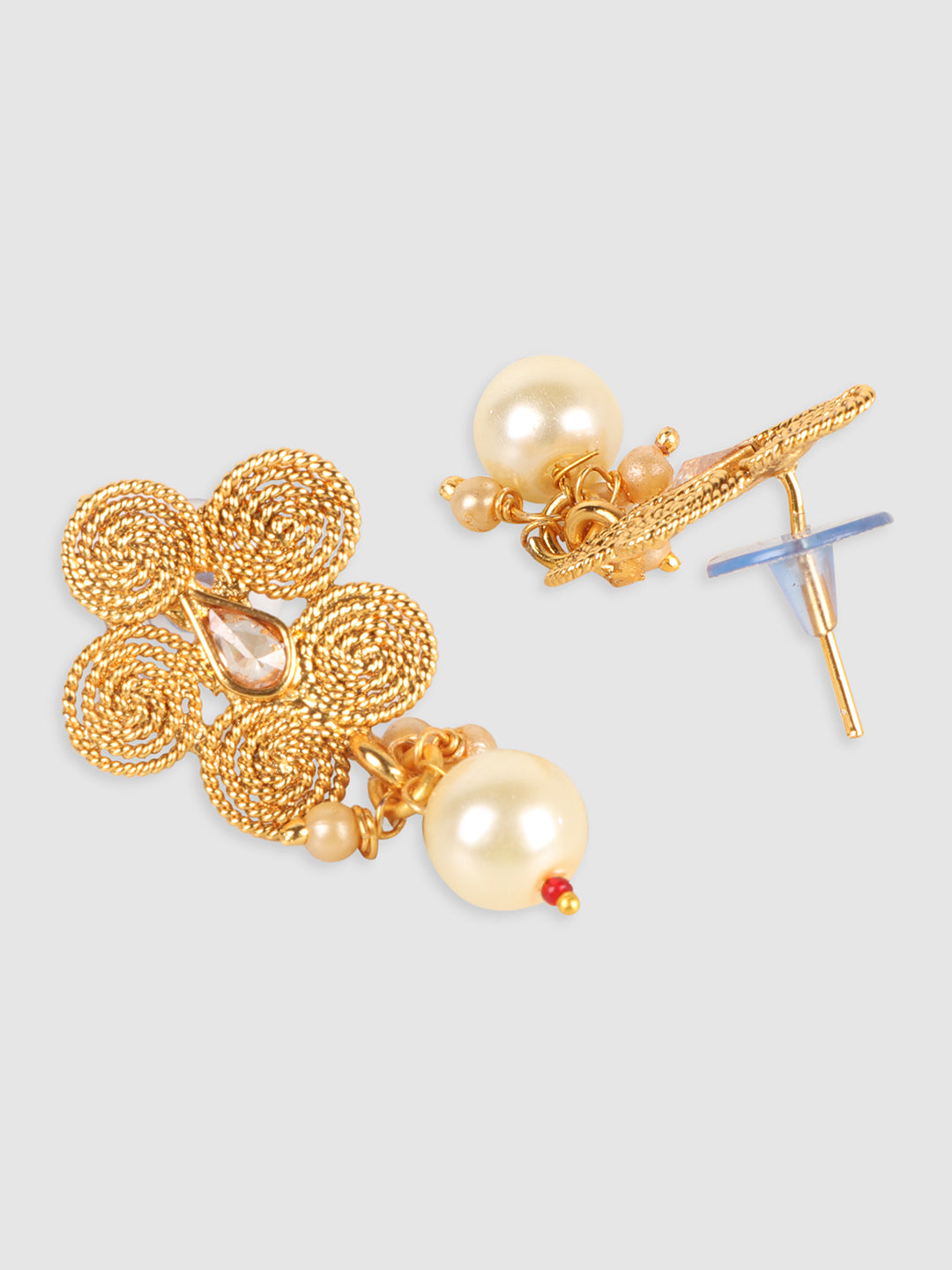 Gold-Plated & White Jewellery Set