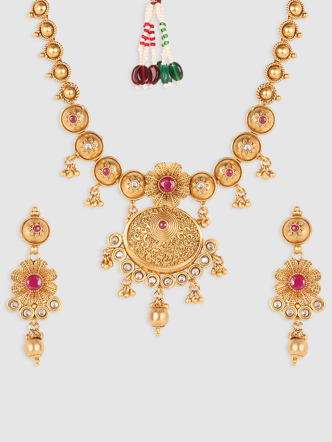 Gold-Plated AD-Studded Jewellery Set