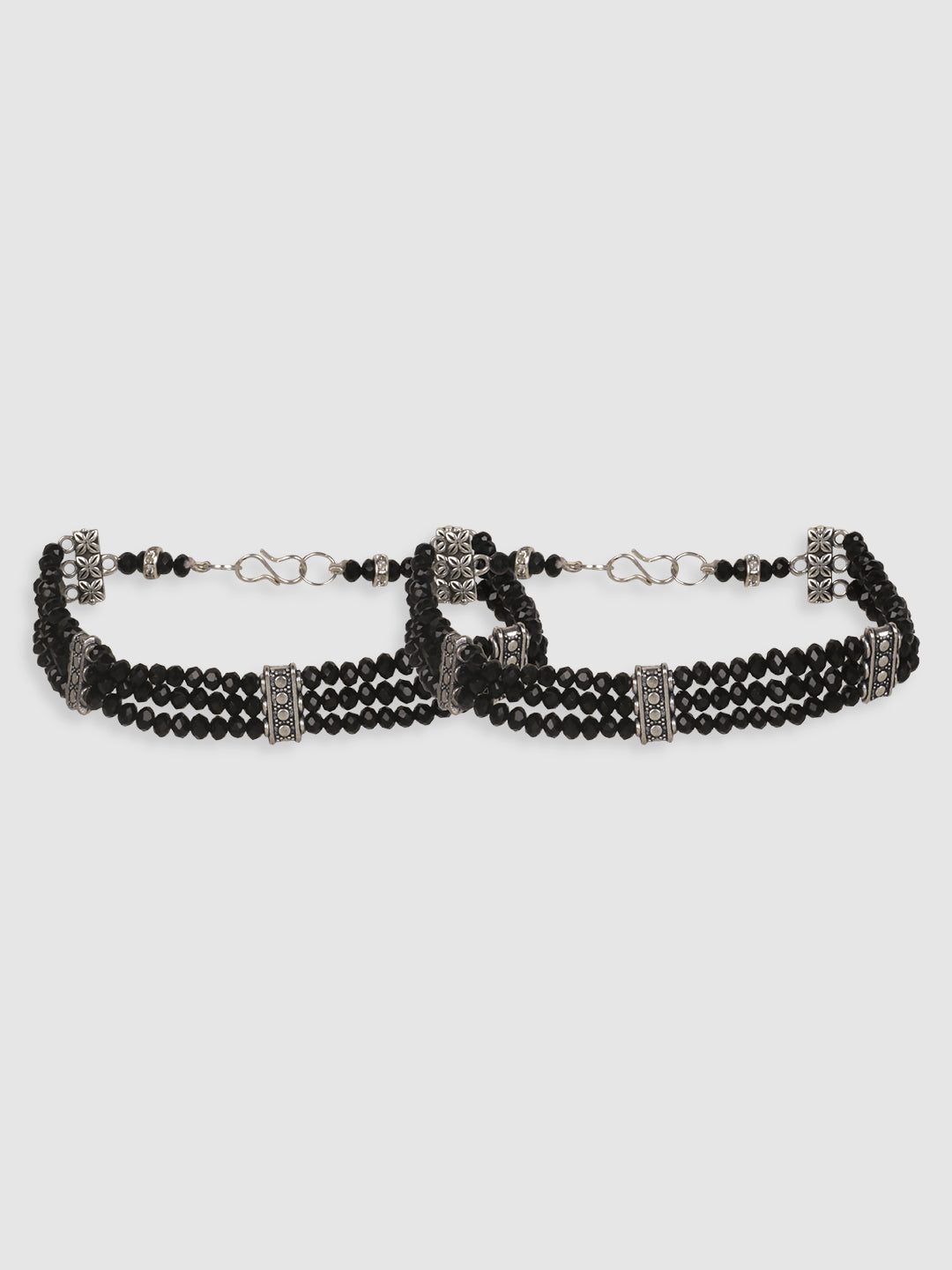 Women Stylish Broad Black Toned Exclusive Designer Anklet