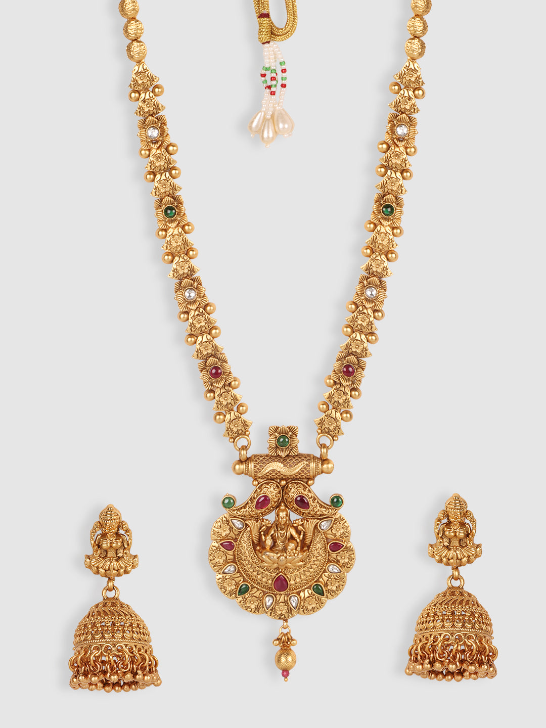 Gold-Plated Stone-Studded Jewellery Set