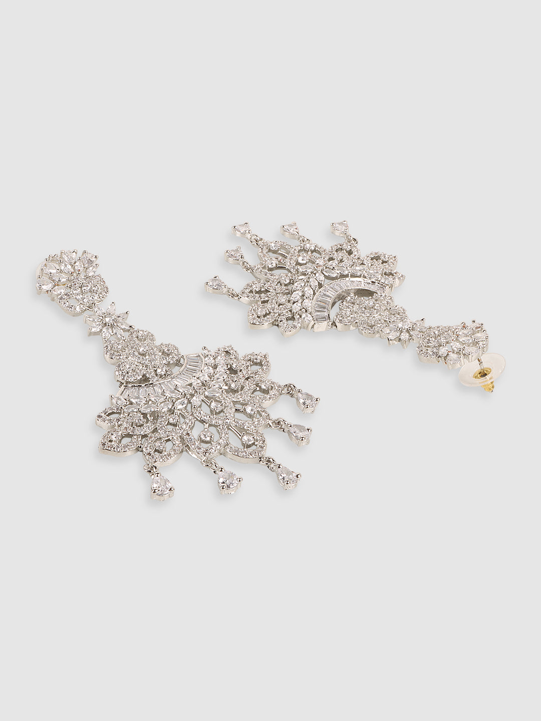 White Floral Drop Earrings