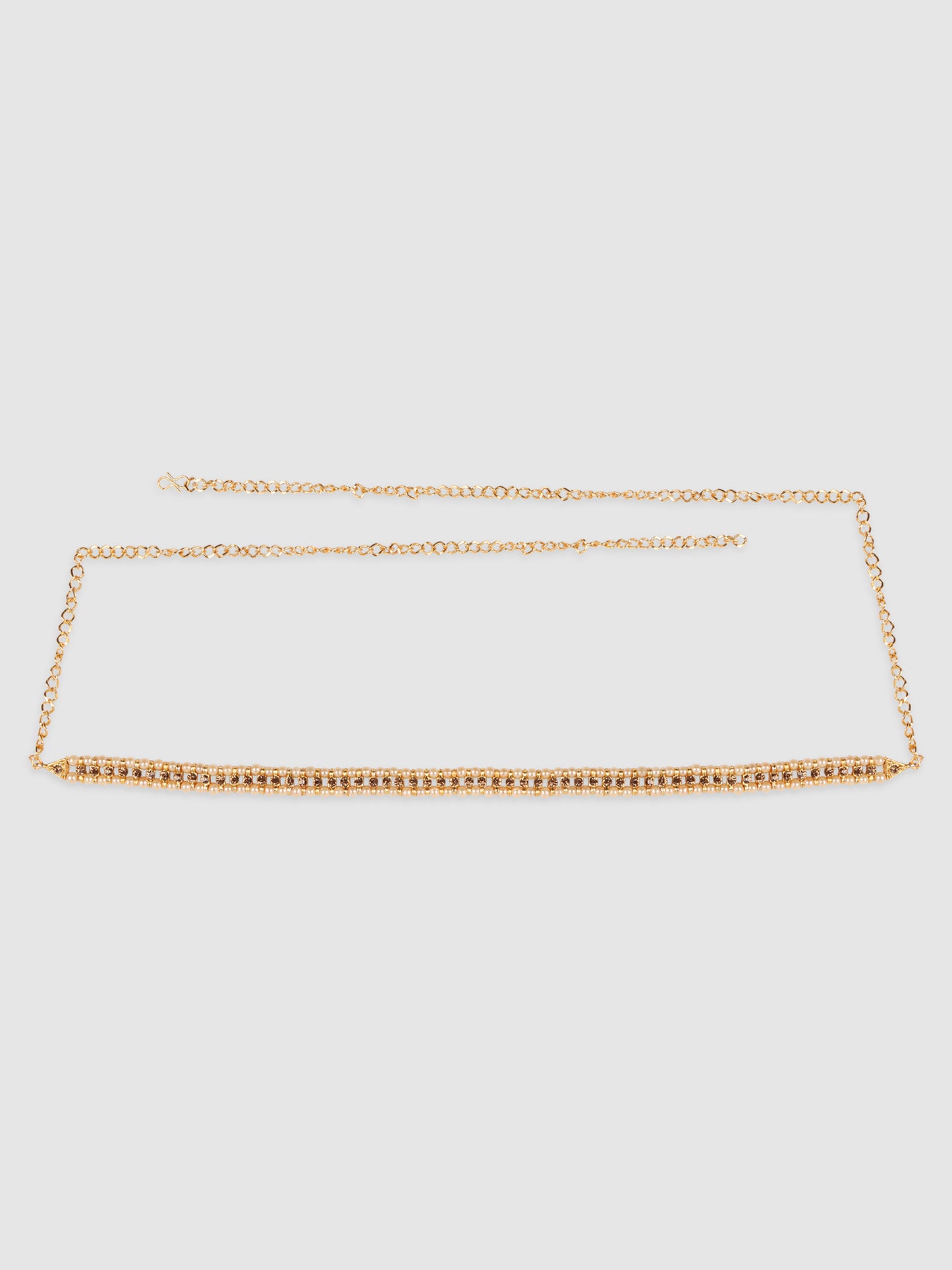 Women Gold Plated Kundan Studded & Beaded Traditional Kamarbandh