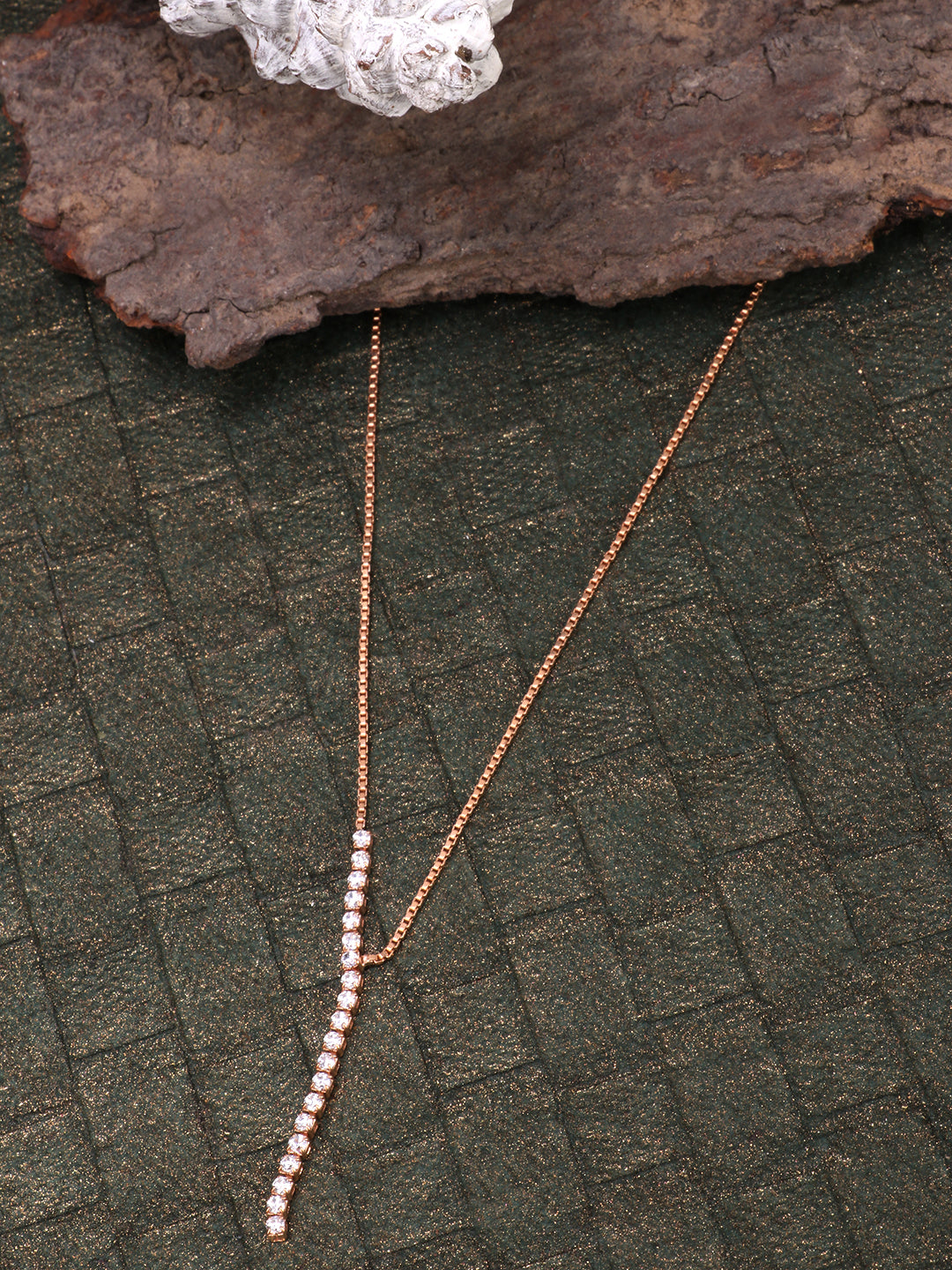 Woman Gold-Toned & White Gold-Plated Handcrafted Necklace