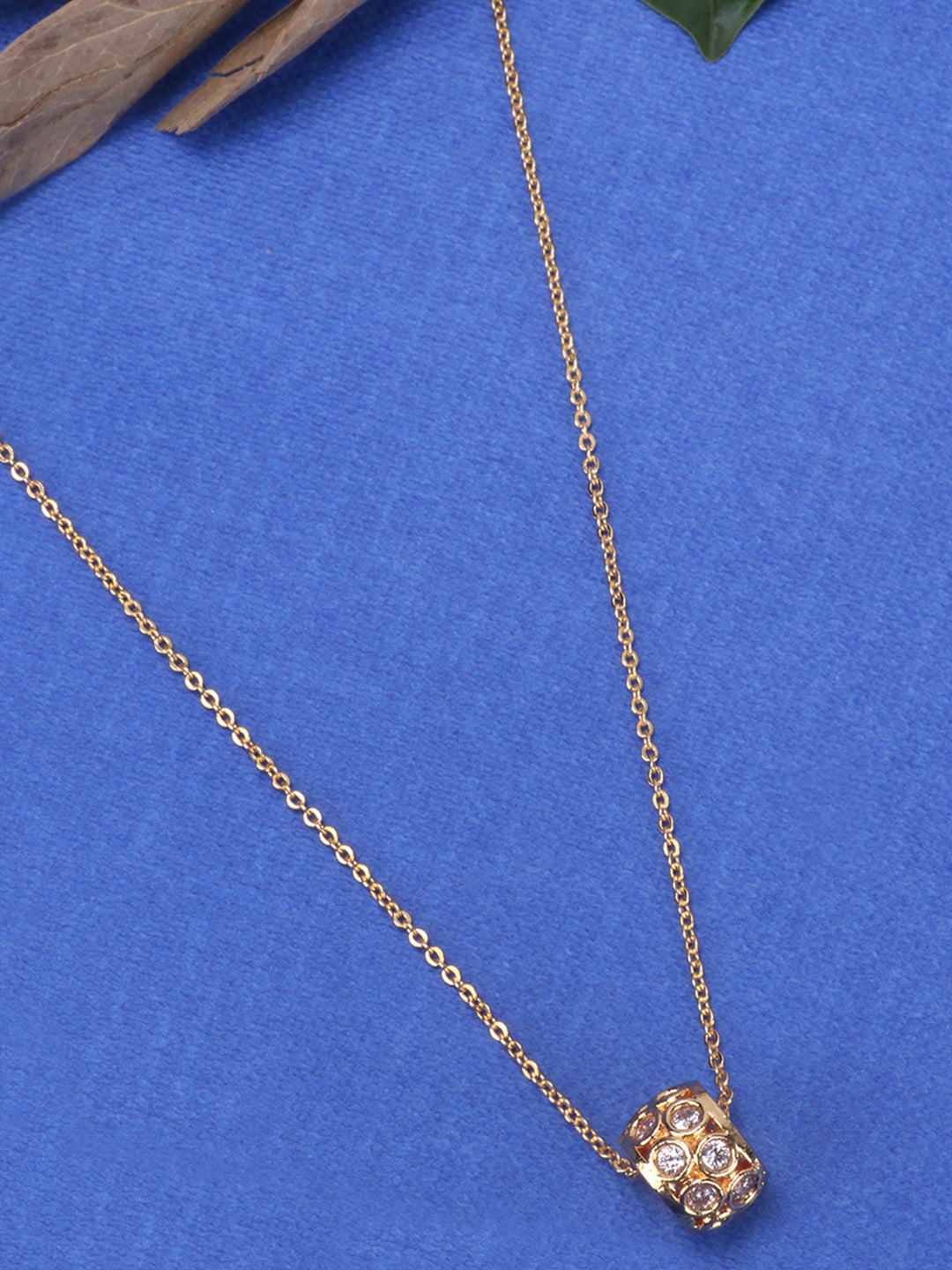 Woman Gold-Toned & White Gold-Plated Handcrafted Necklace