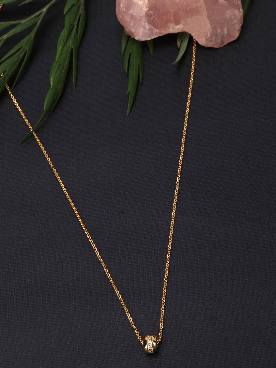 Gold-Toned & White Gold-Plated Handcrafted Necklace