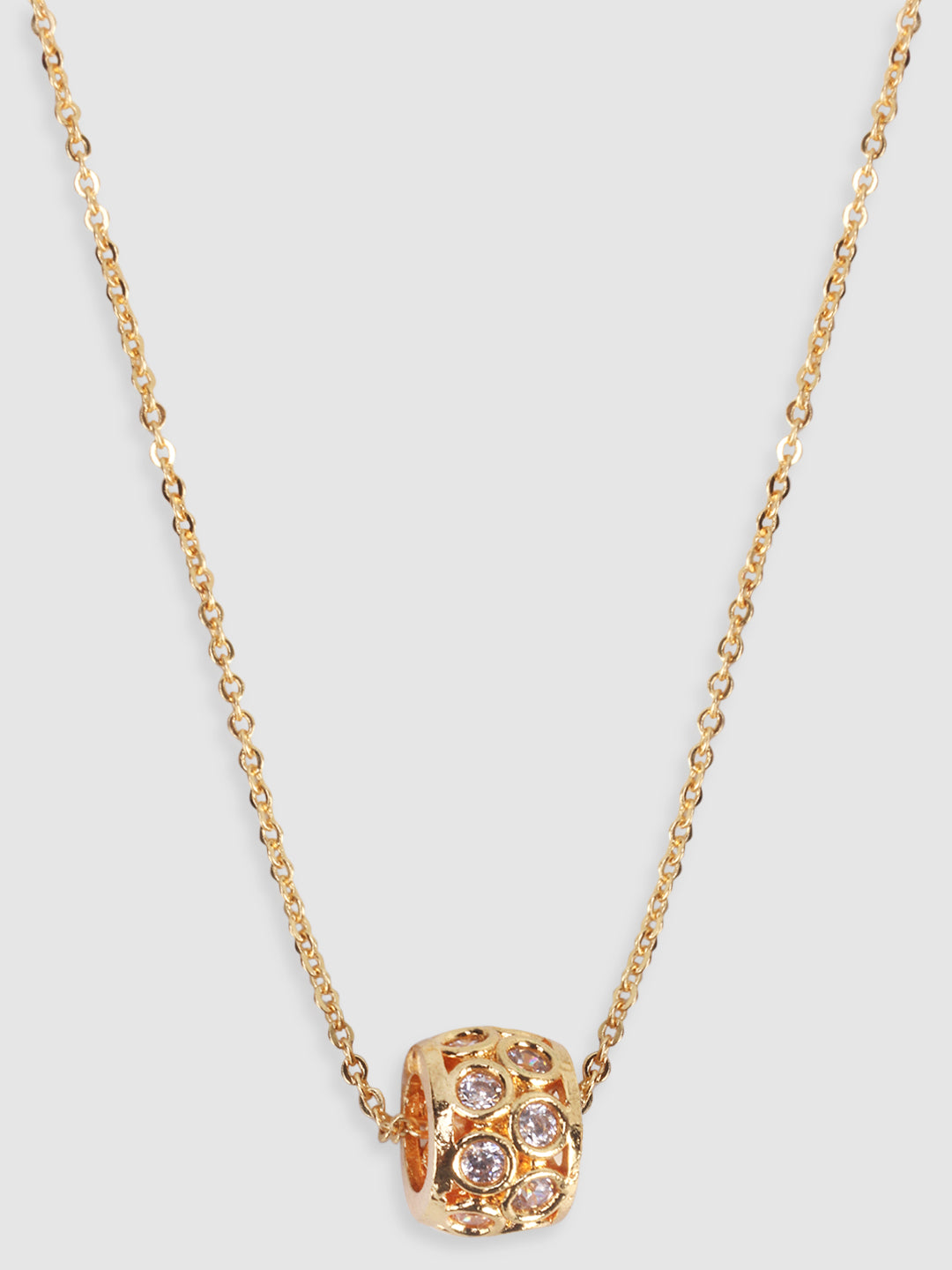 Woman Gold-Toned & White Gold-Plated Handcrafted Necklace
