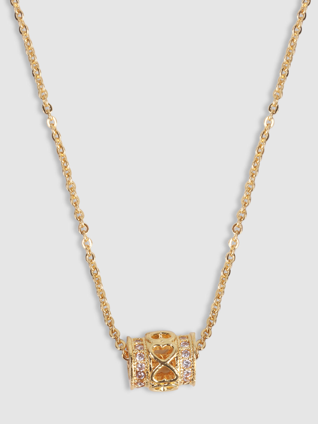 Woman Gold-Toned & White Gold-Plated Handcrafted Necklace