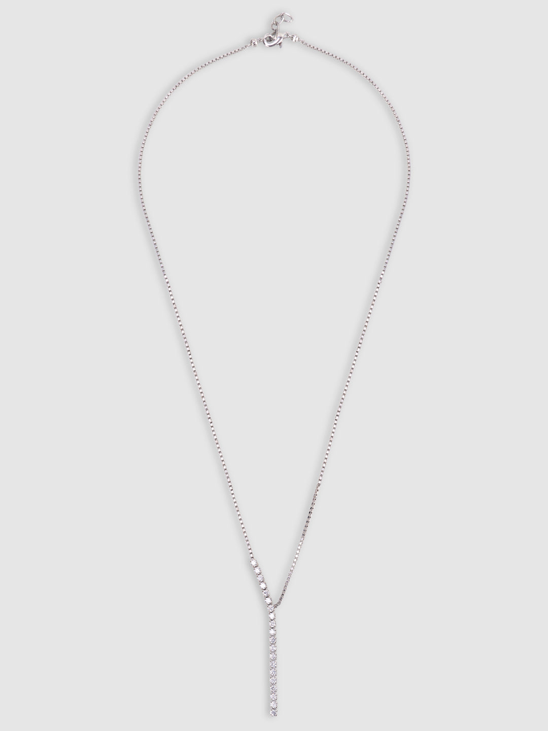 Woman Silver-Toned & White Silver-Plated Handcrafted Necklace