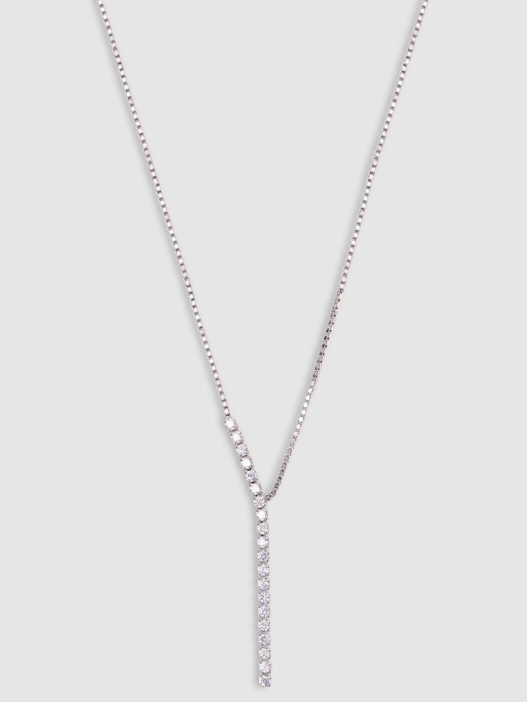 Woman Silver-Toned & White Silver-Plated Handcrafted Necklace