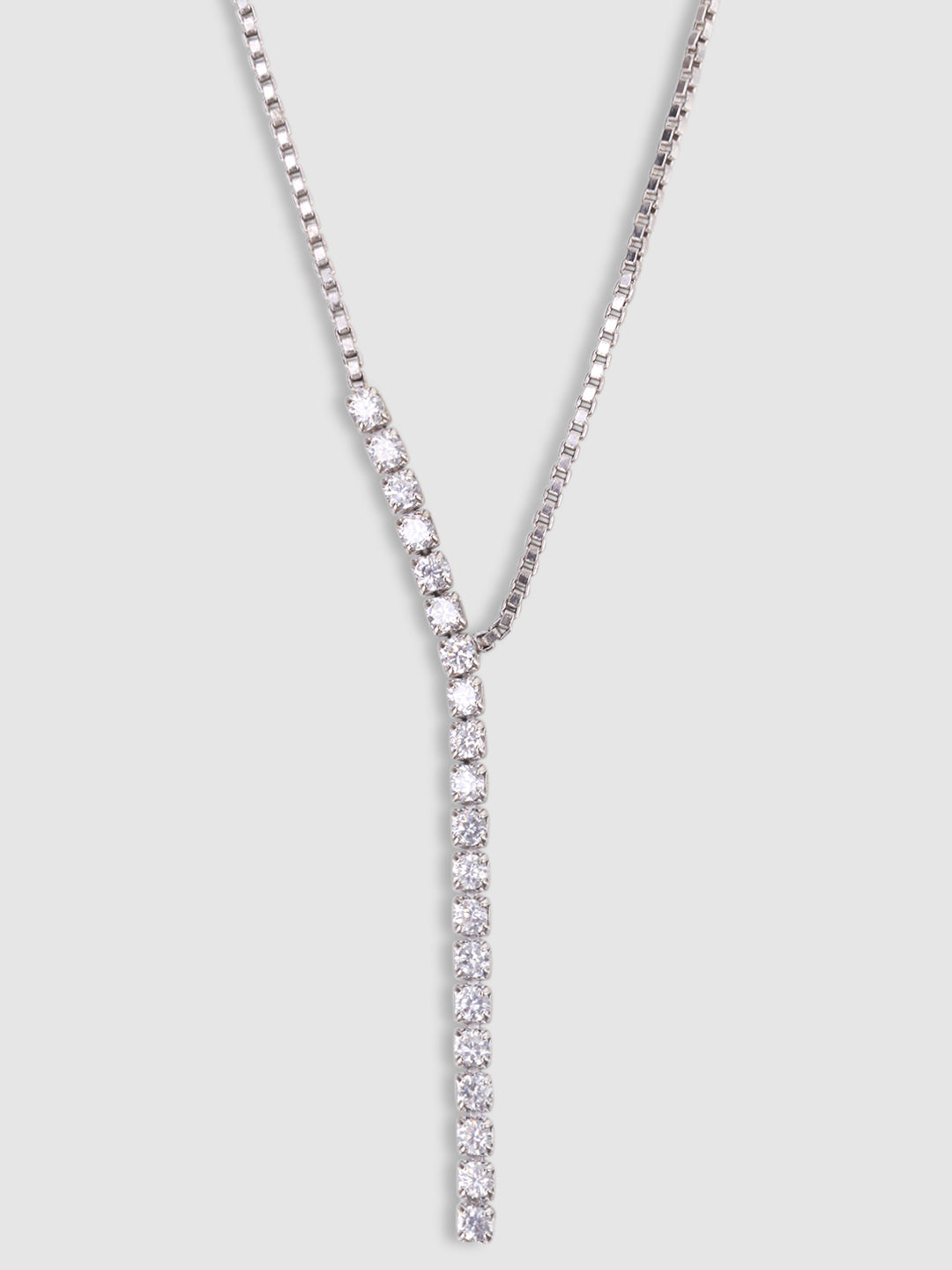 Woman Silver-Toned & White Silver-Plated Handcrafted Necklace