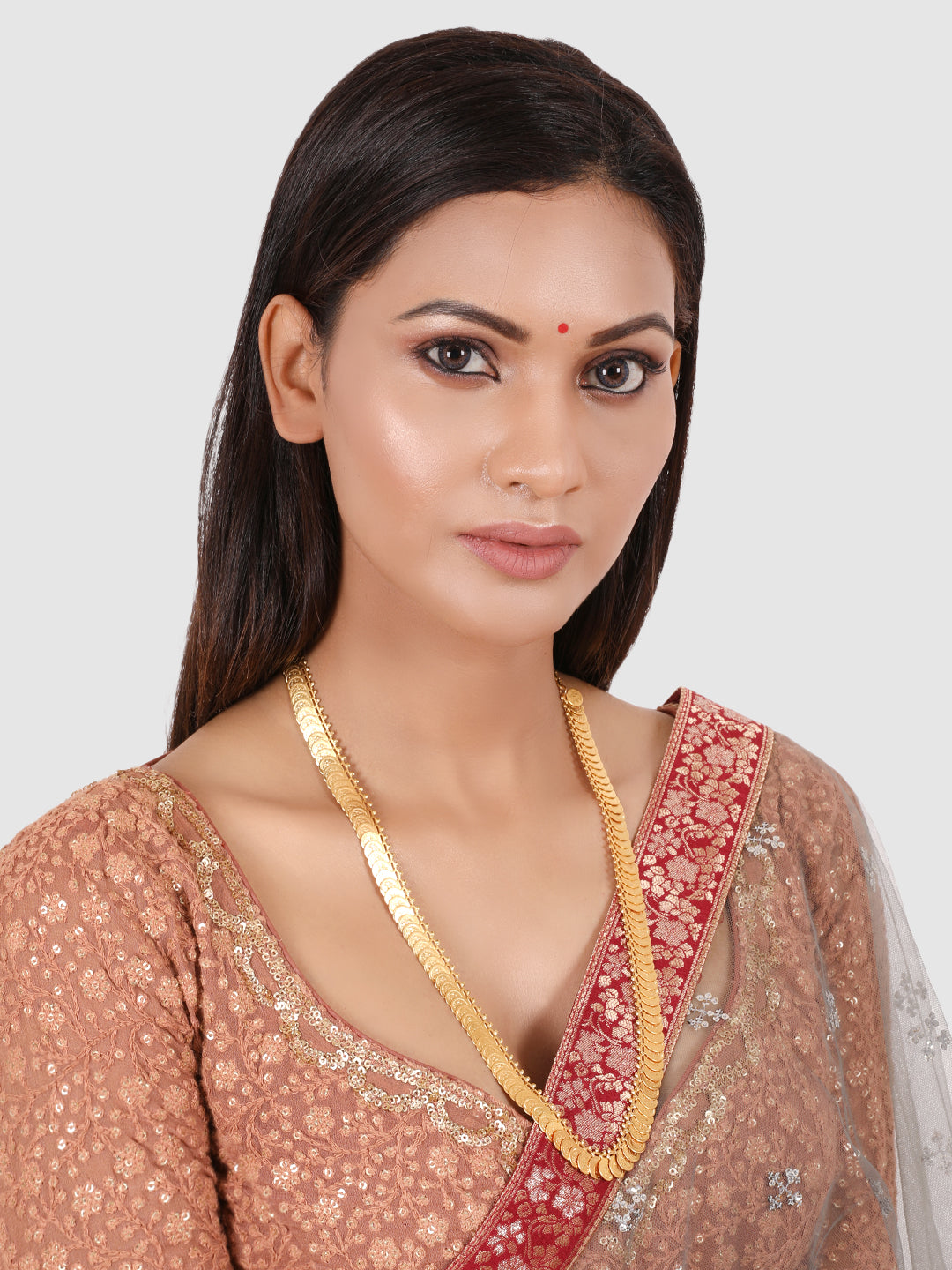 Gold-Toned Brass Gold-Plated Handcrafted Necklace