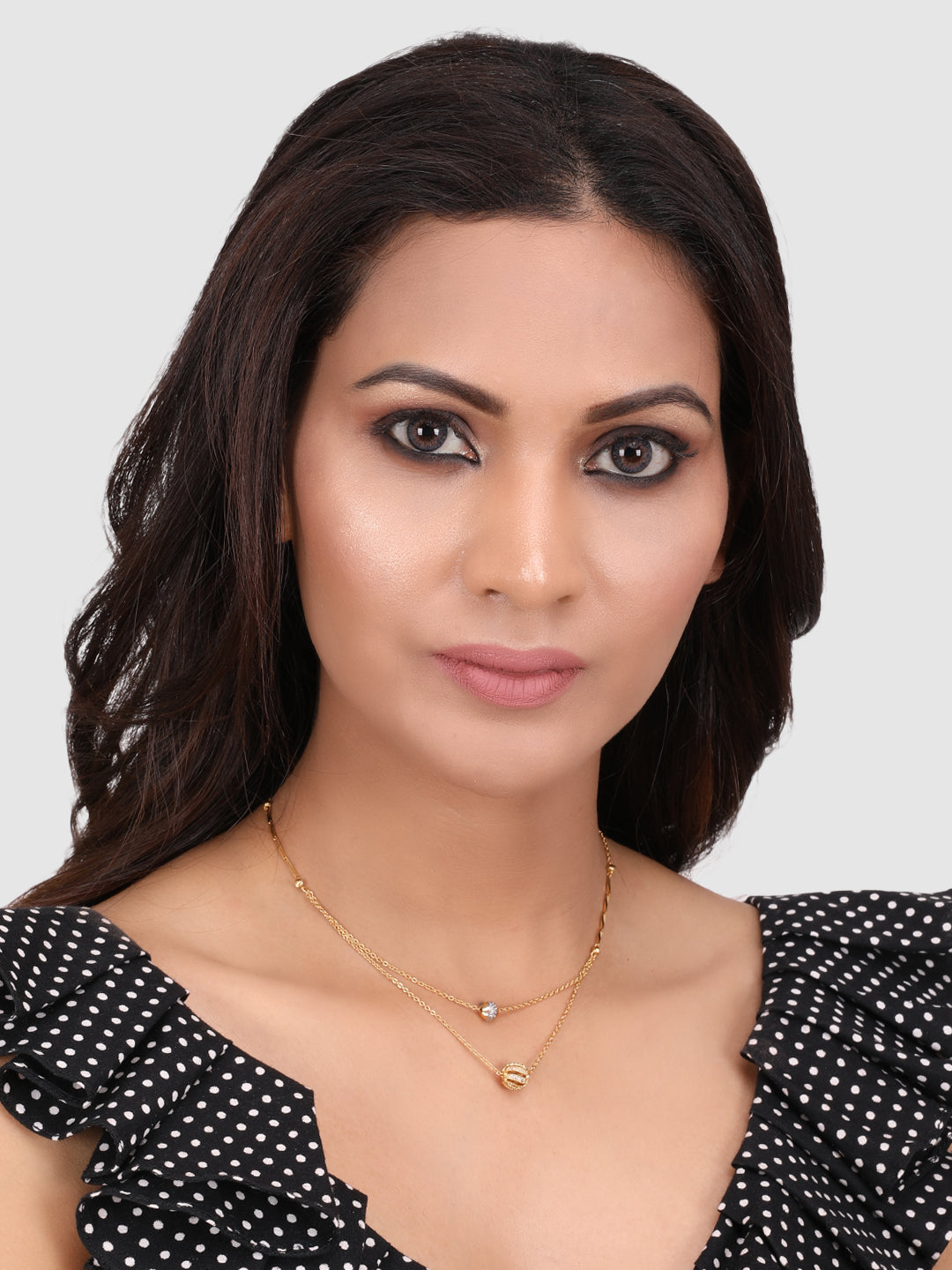 Gold-Plated White AD-Studded Mangalsutra