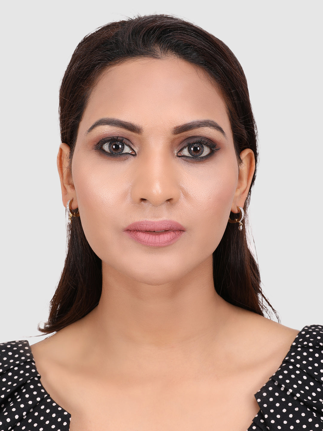 White Set of 3 Contemporary Hoop Earrings