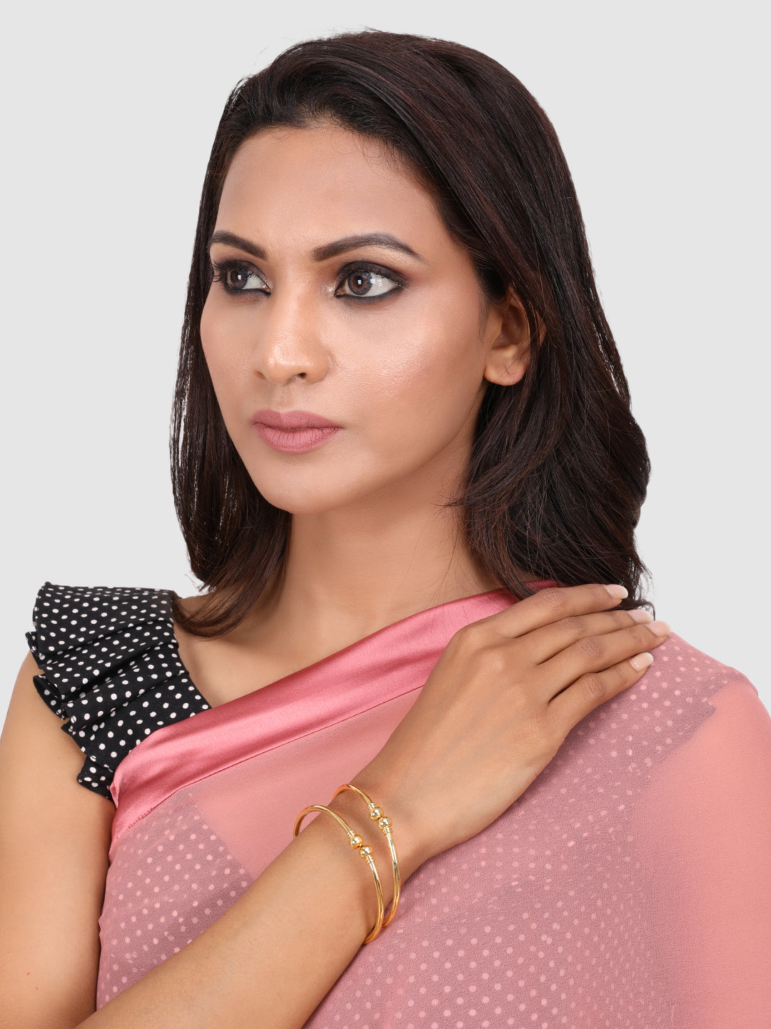Women Gold-Toned Gold-Plated Cuff Bracelet
