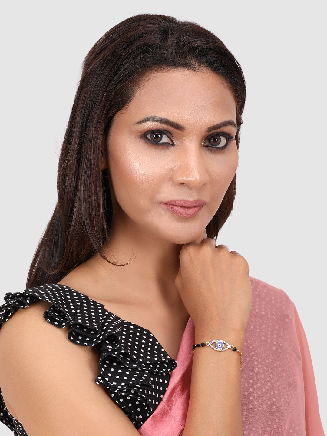 Women Gold-Toned & Blue Gold-Plated Charm Bracelet