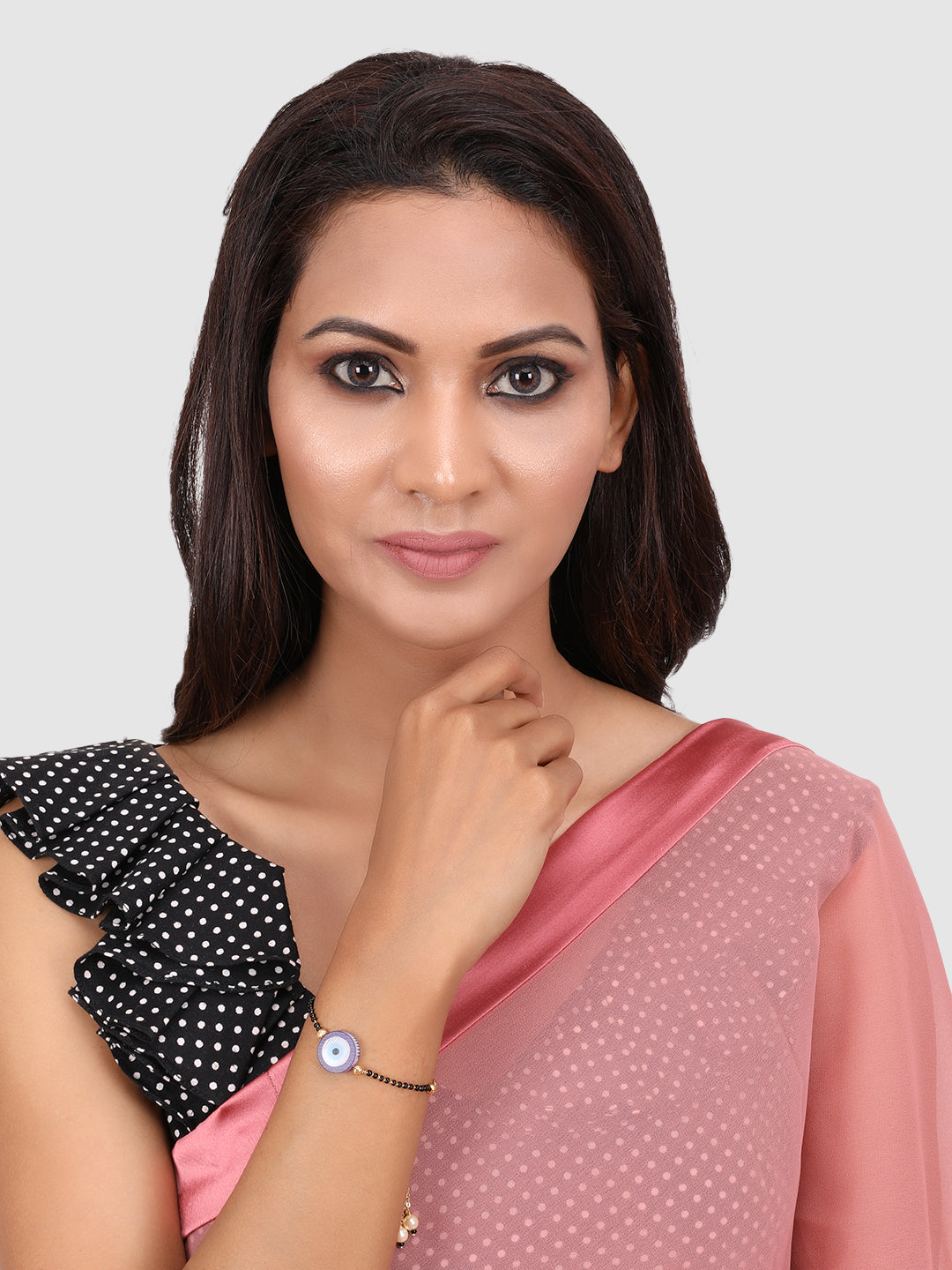 Women Gold-Toned & Black Gold-Plated Charm Bracelet