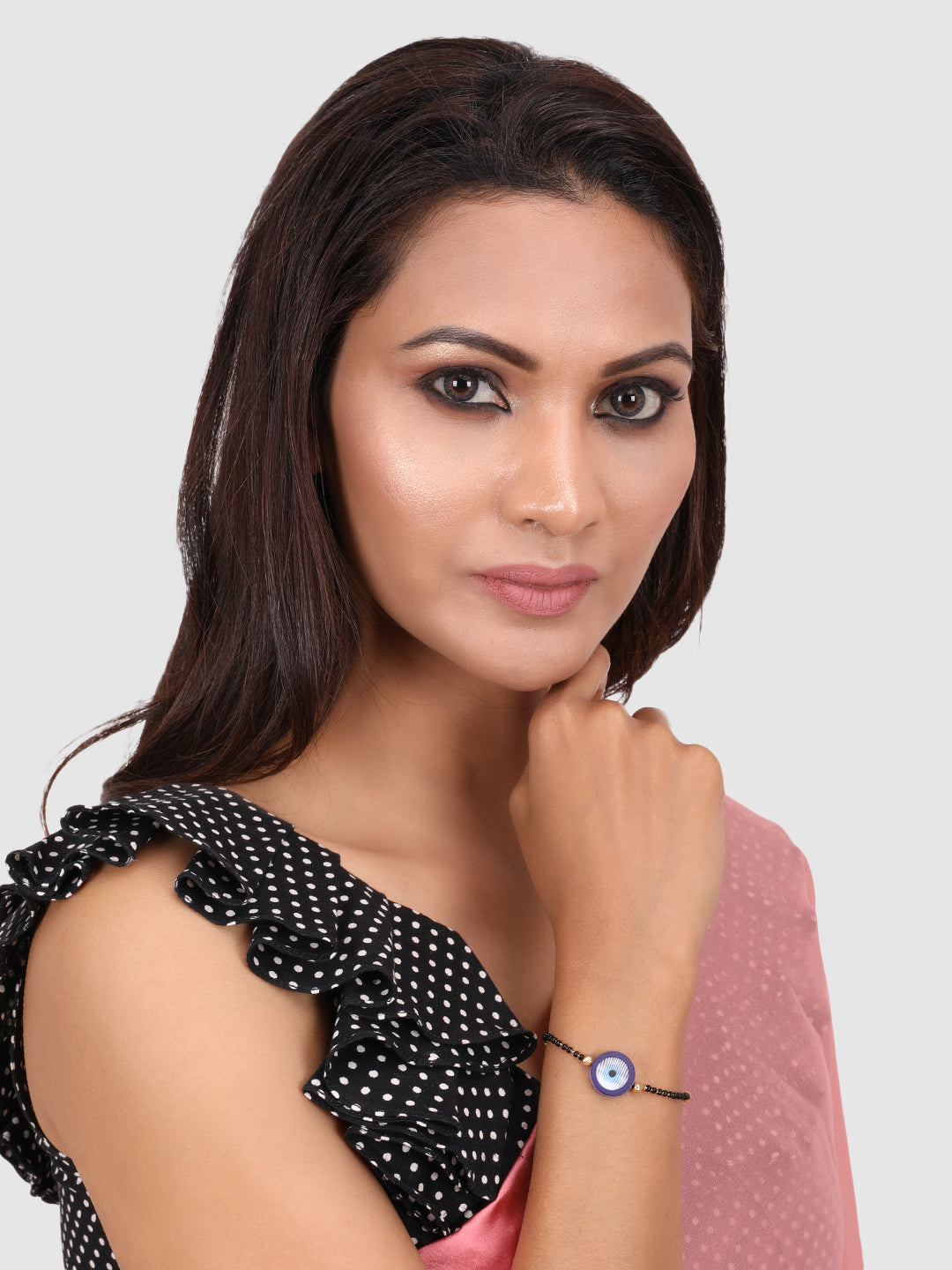 Women Gold-Toned & Black Gold-Plated Charm Bracelet