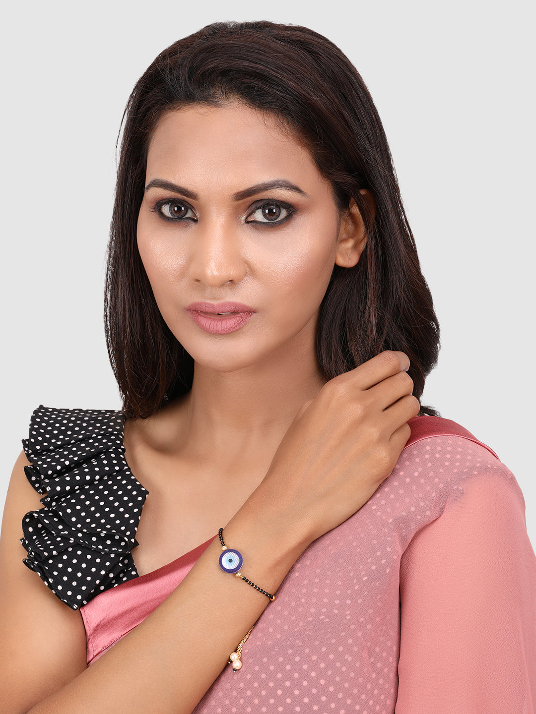 Women Gold-Toned & Black Gold-Plated Charm Bracelet