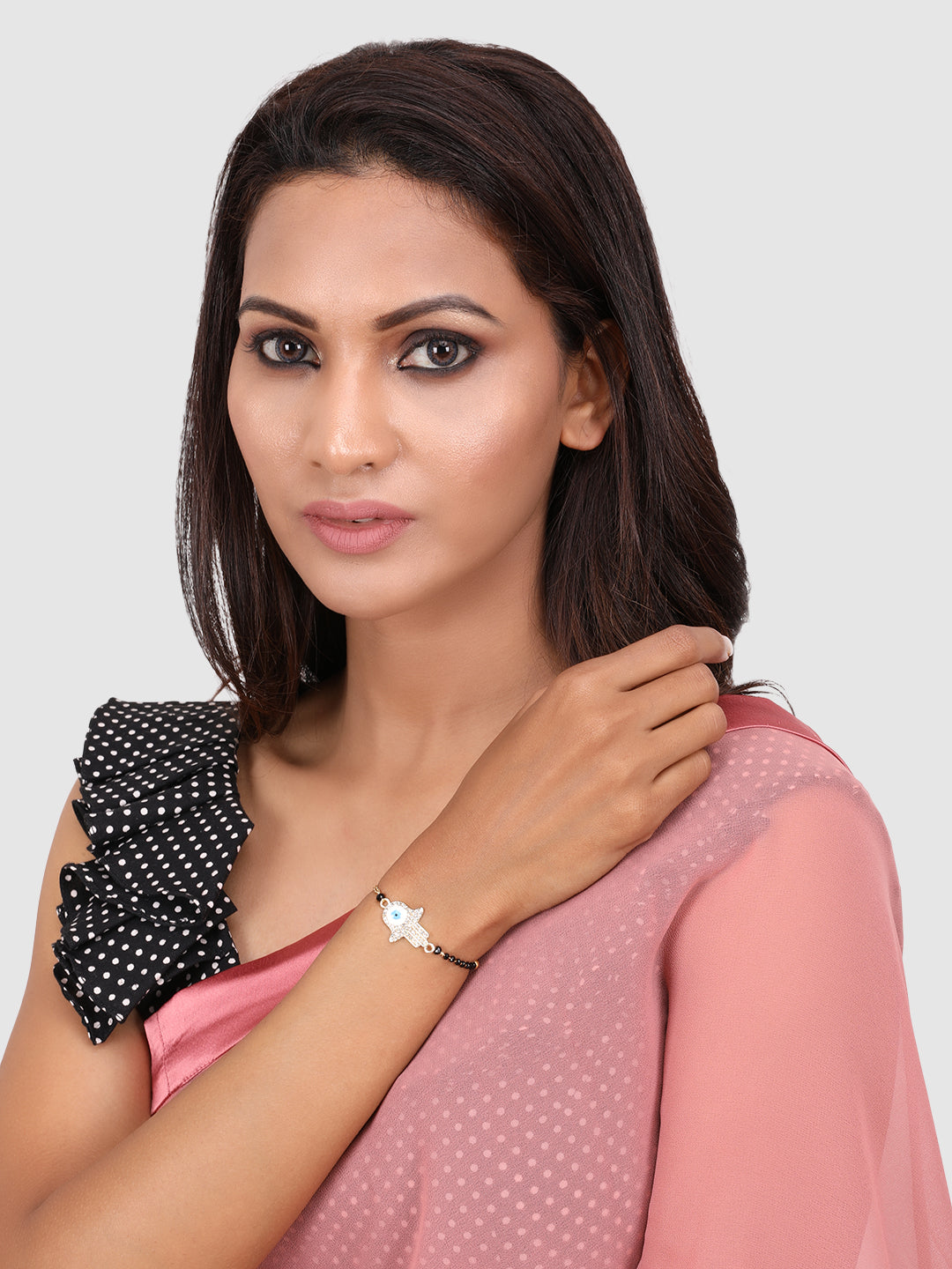Women Gold-Toned & Black Charm Bracelet