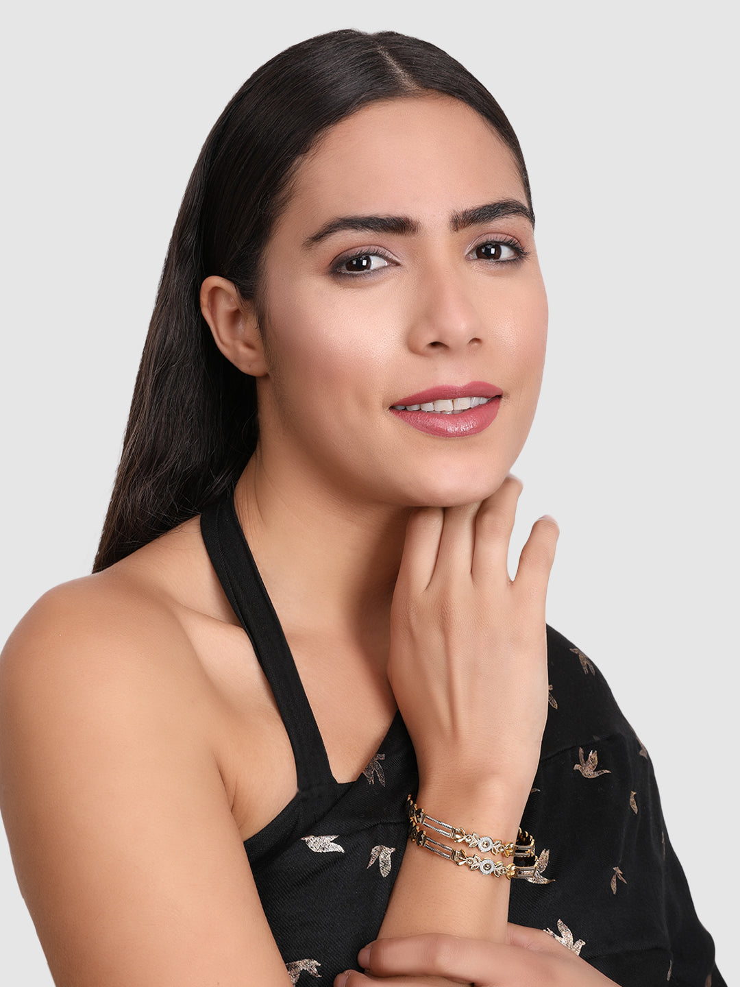 Set Of 2 Gold-Plated Handcrafted Bangles